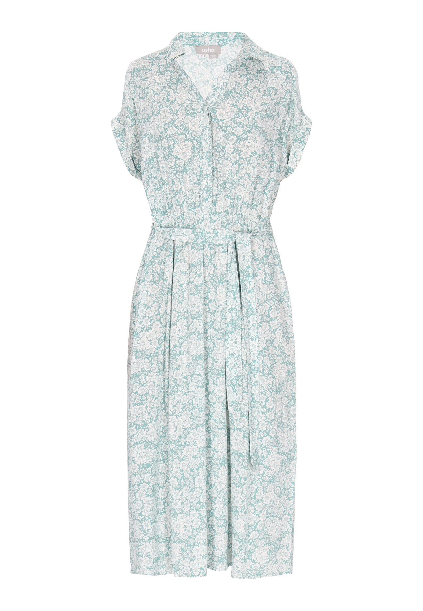 Usha Vestido camisero  turquesa