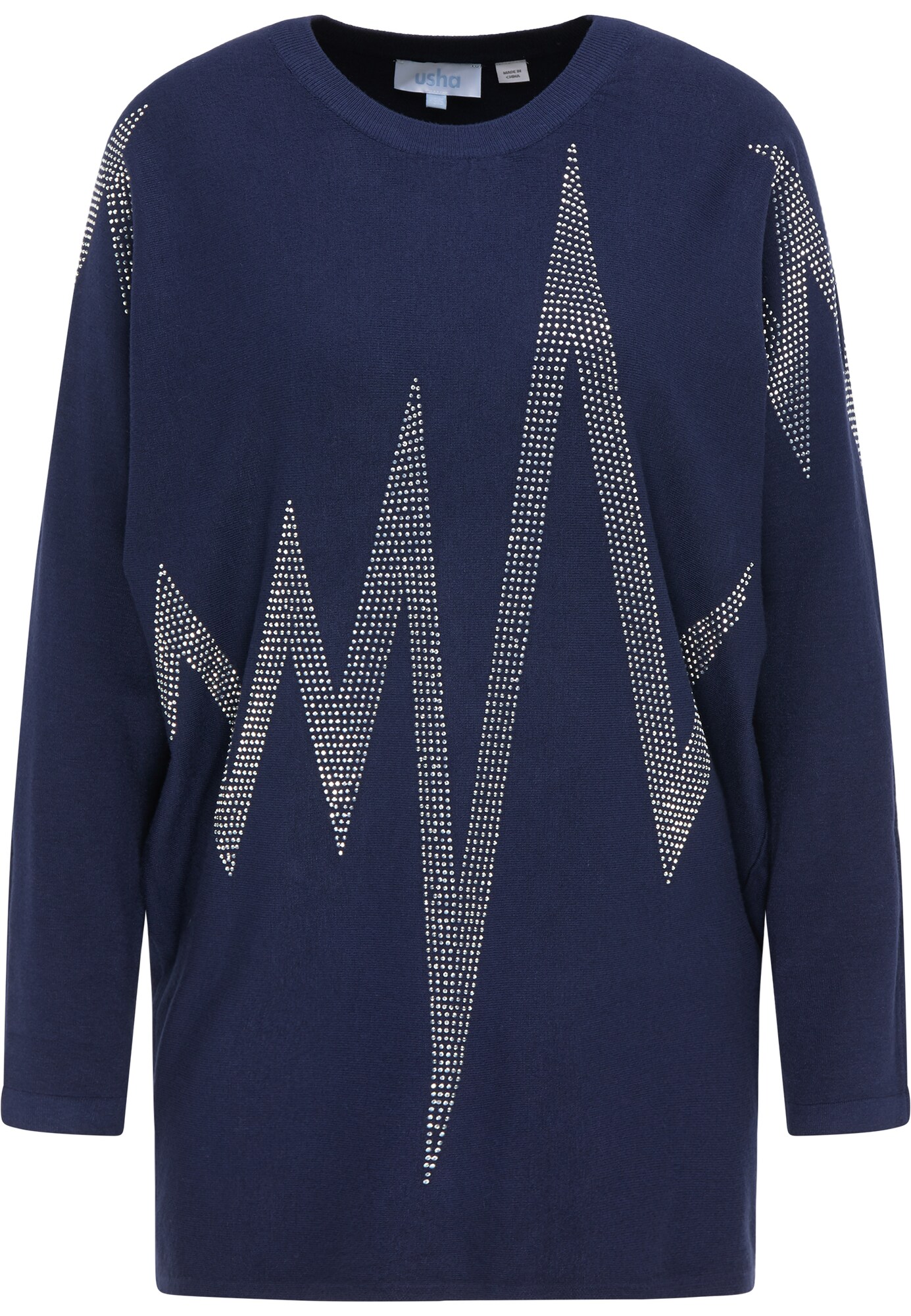 usha BLUE LABEL Megztinis  tamsiai mėlyna / sidabrinė
