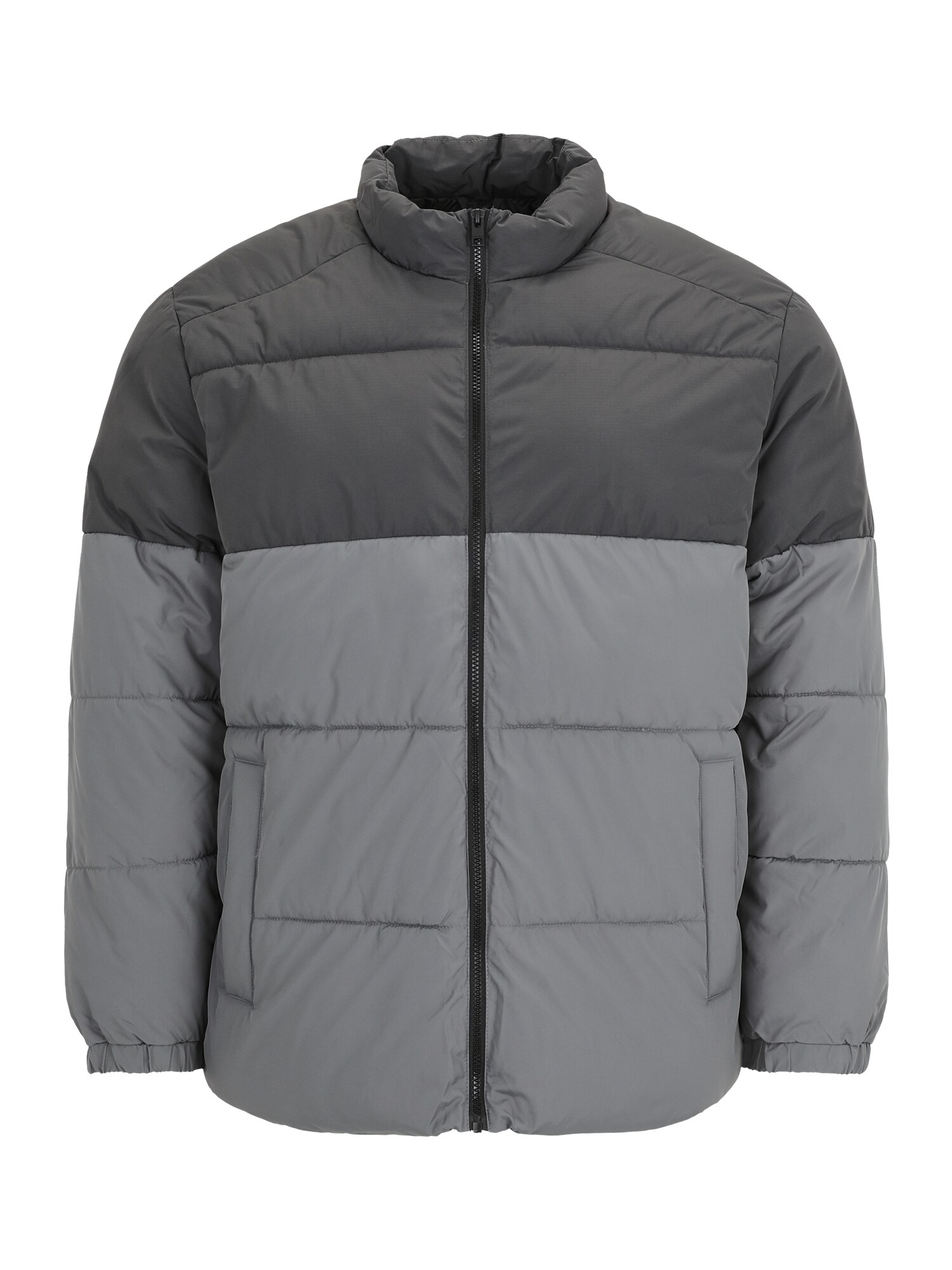 Jack & Jones Plus Geacă de iarnă JJMAZE  gri / gri deschis