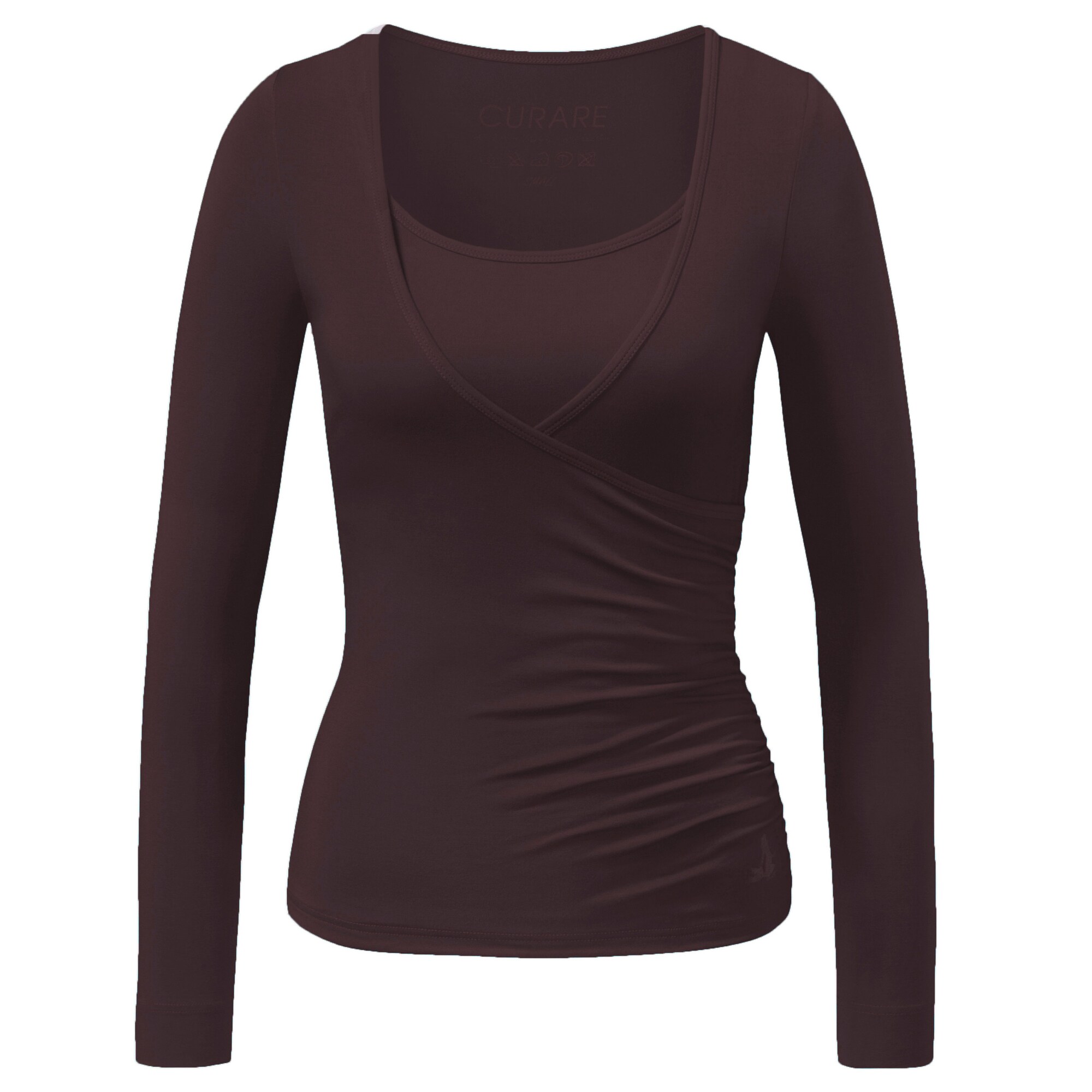 CURARE Yogawear Maglia funzionale 'Flow' rosso scuro