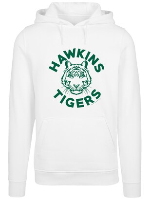 F4NT4STIC Sweatshirt ‘Stranger Things Hawkins Tigers Netflix TV Series’ Riet / Wit