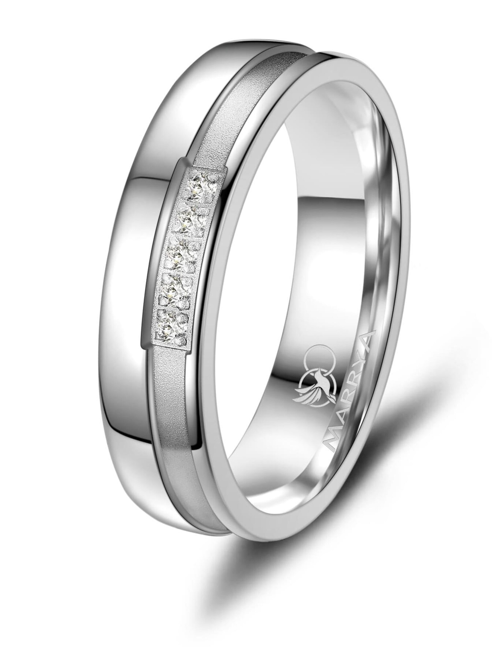 MARRYA Ring 'MARRYA SI-05 Ehering aus Silber' dam