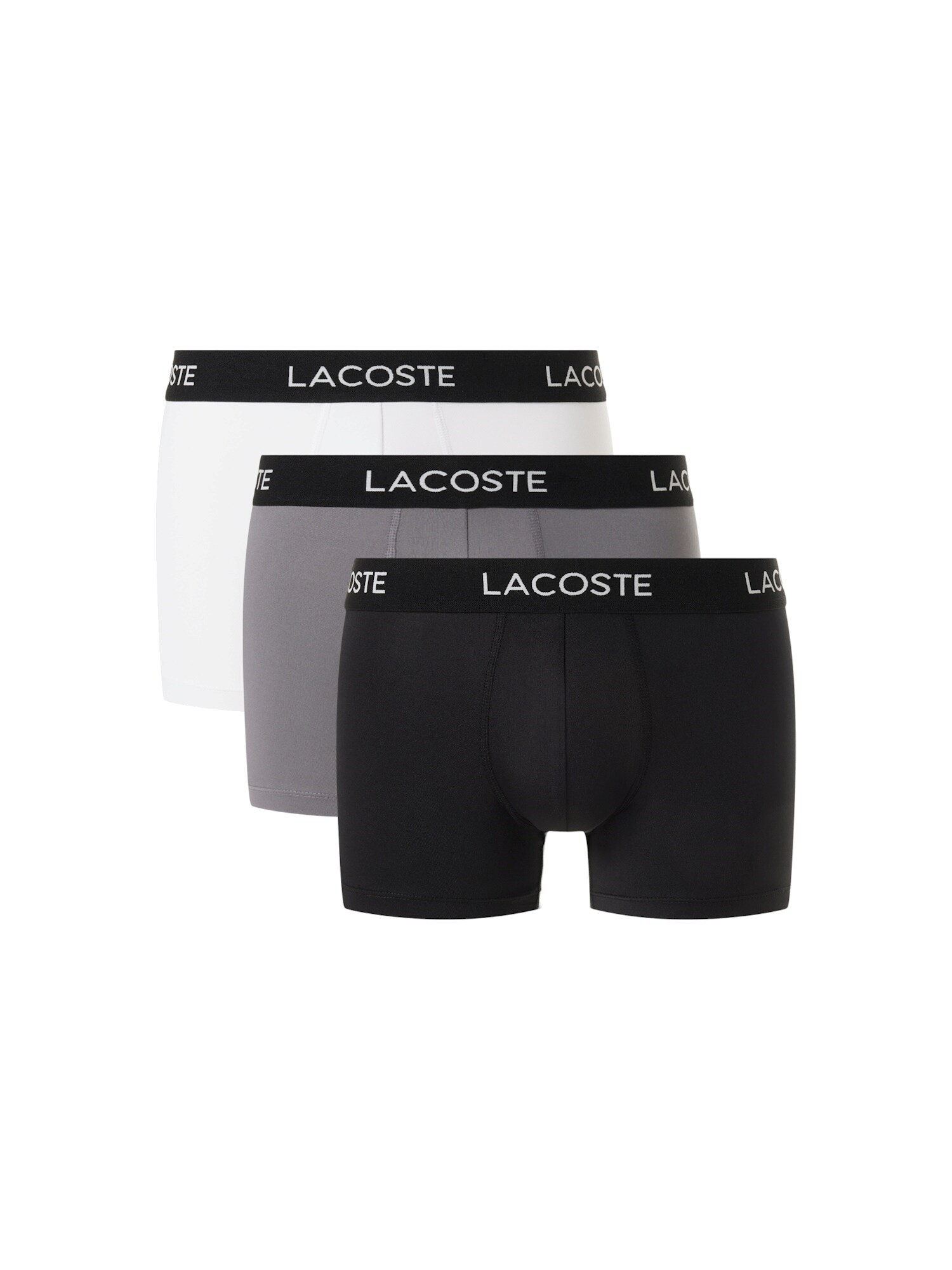 LACOSTE Boxerky  sivá / čierna / biela