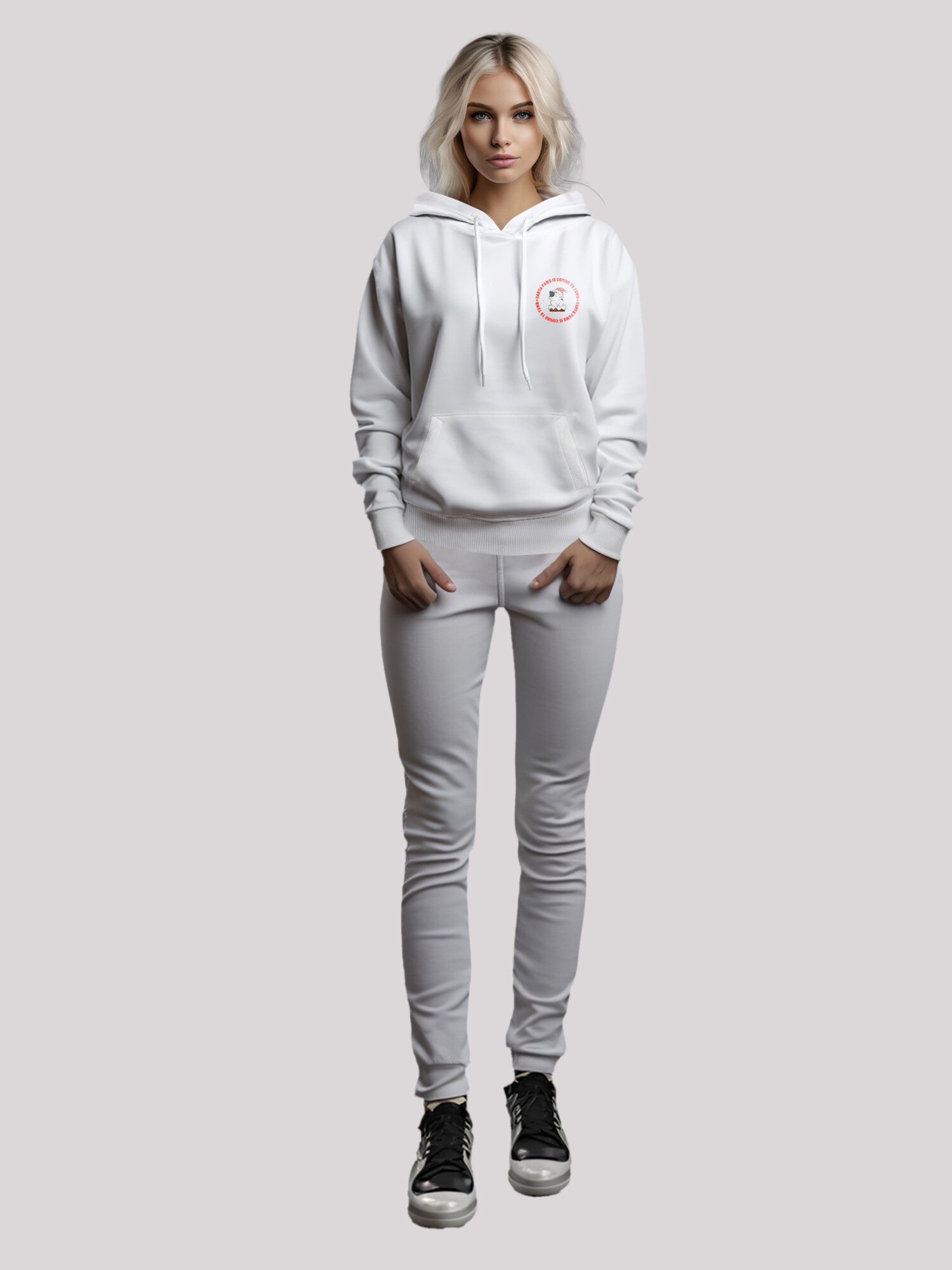 Thumbnail - F4NT4STIC Sweatshirt Sansta Paws Christmas Cat Breast