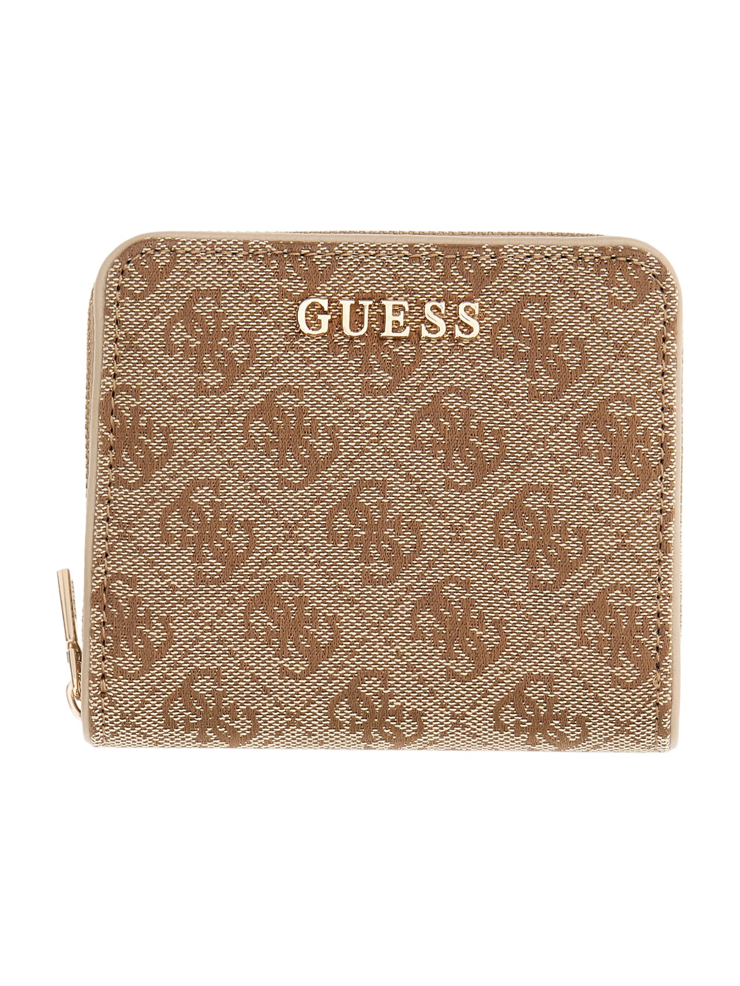 GUESS Portofel JESSA  maro caramel / brocart / auriu