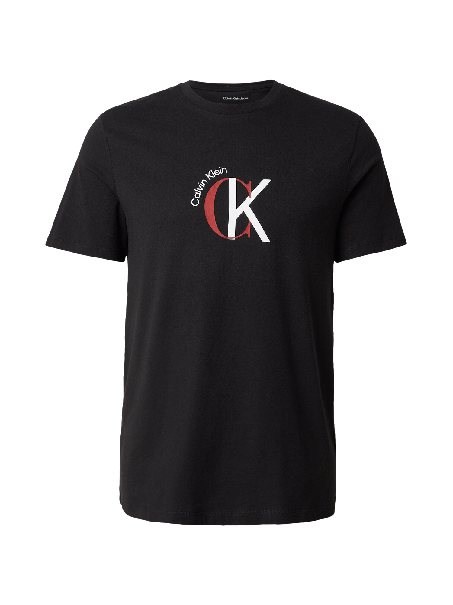 Calvin Klein Jeans Tricou  roși aprins / negru / alb