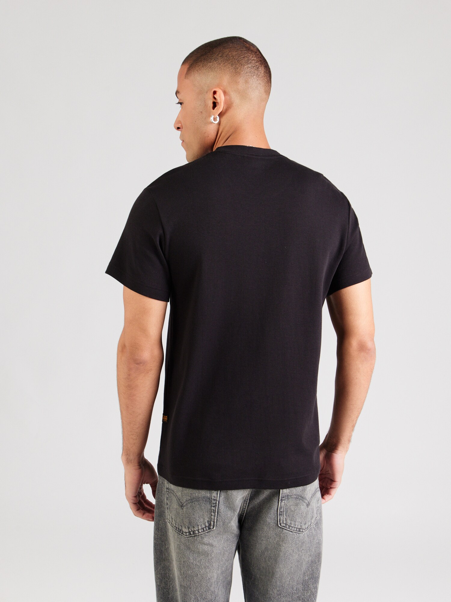 G-STAR Camiseta  negro / blanco – imagen 7
