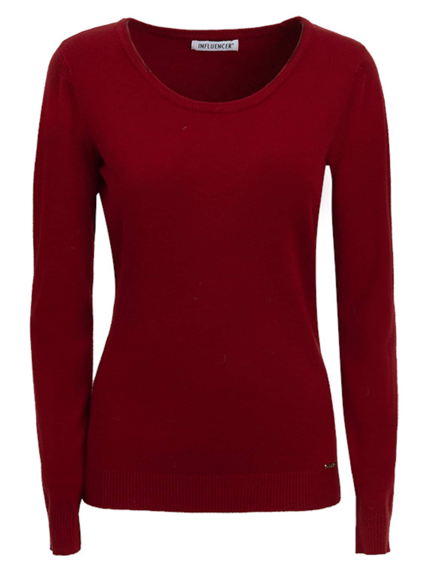 Influencer Pulover  roșu burgundy