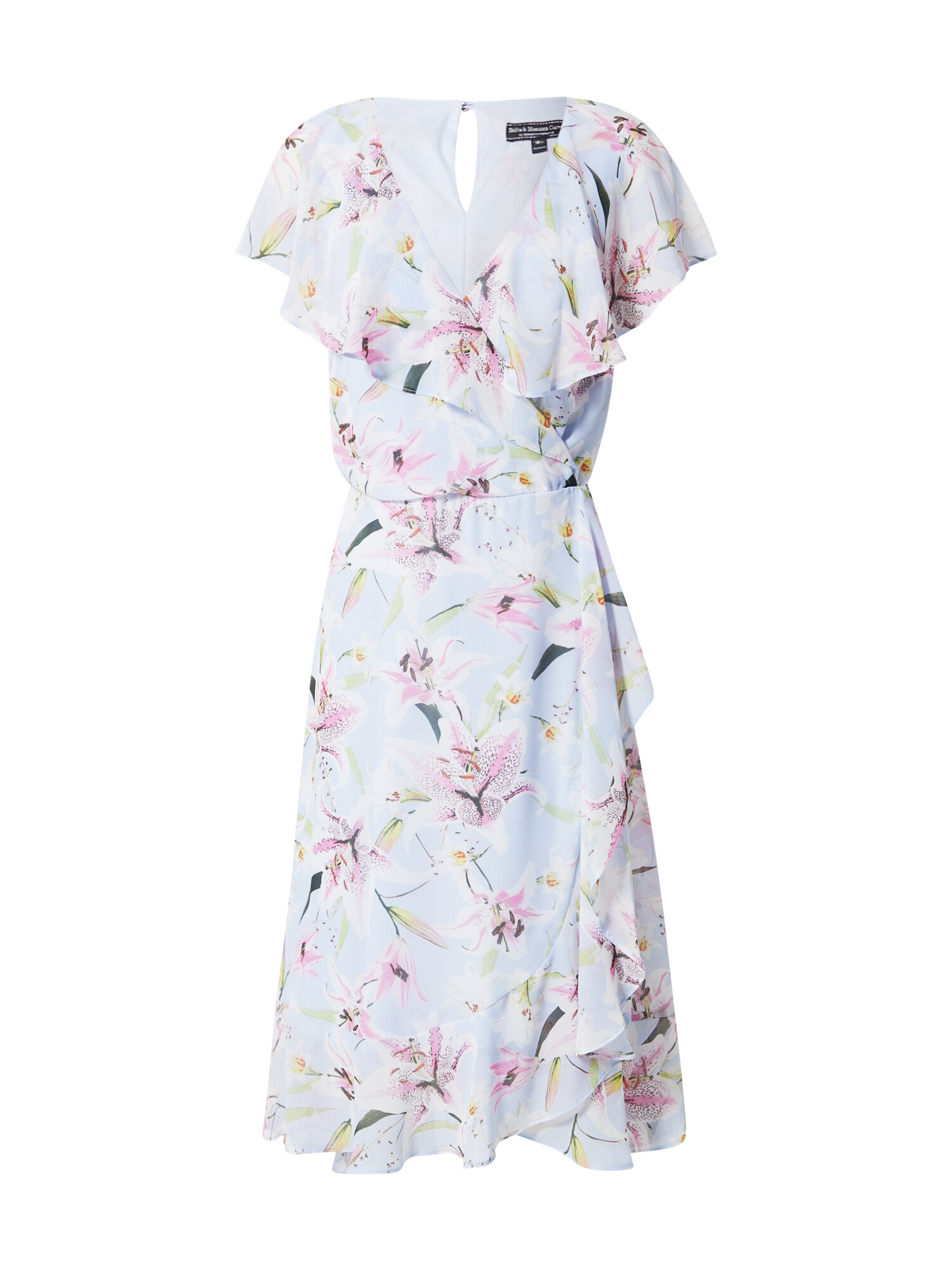 Dorothy Perkins Vasarinė suknelė 'Blue Ruffle'  šviesiai mėlyna / rožių spalva