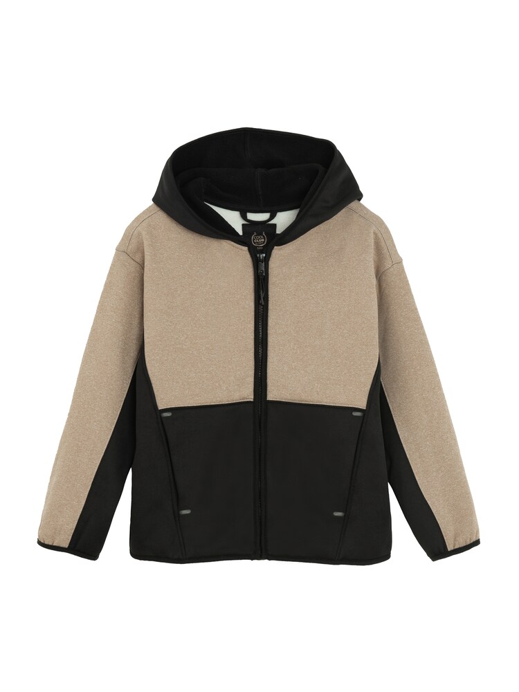Cool Club Sweatjacke Jungen Größe 128 dunkelbeige / schwarz