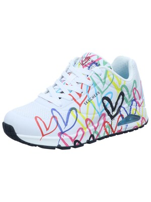 SKECHERS Zapatos con cordón 'Sneaker Damen 155507 WMLT Kunststoff (Synthetik) in weiß'  blanco
