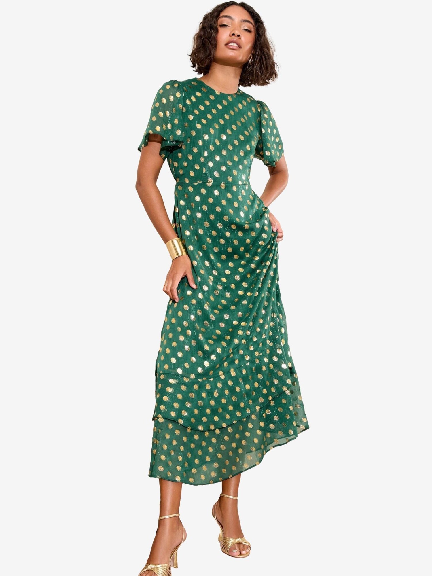 Friends Like These Rochie  auriu / verde