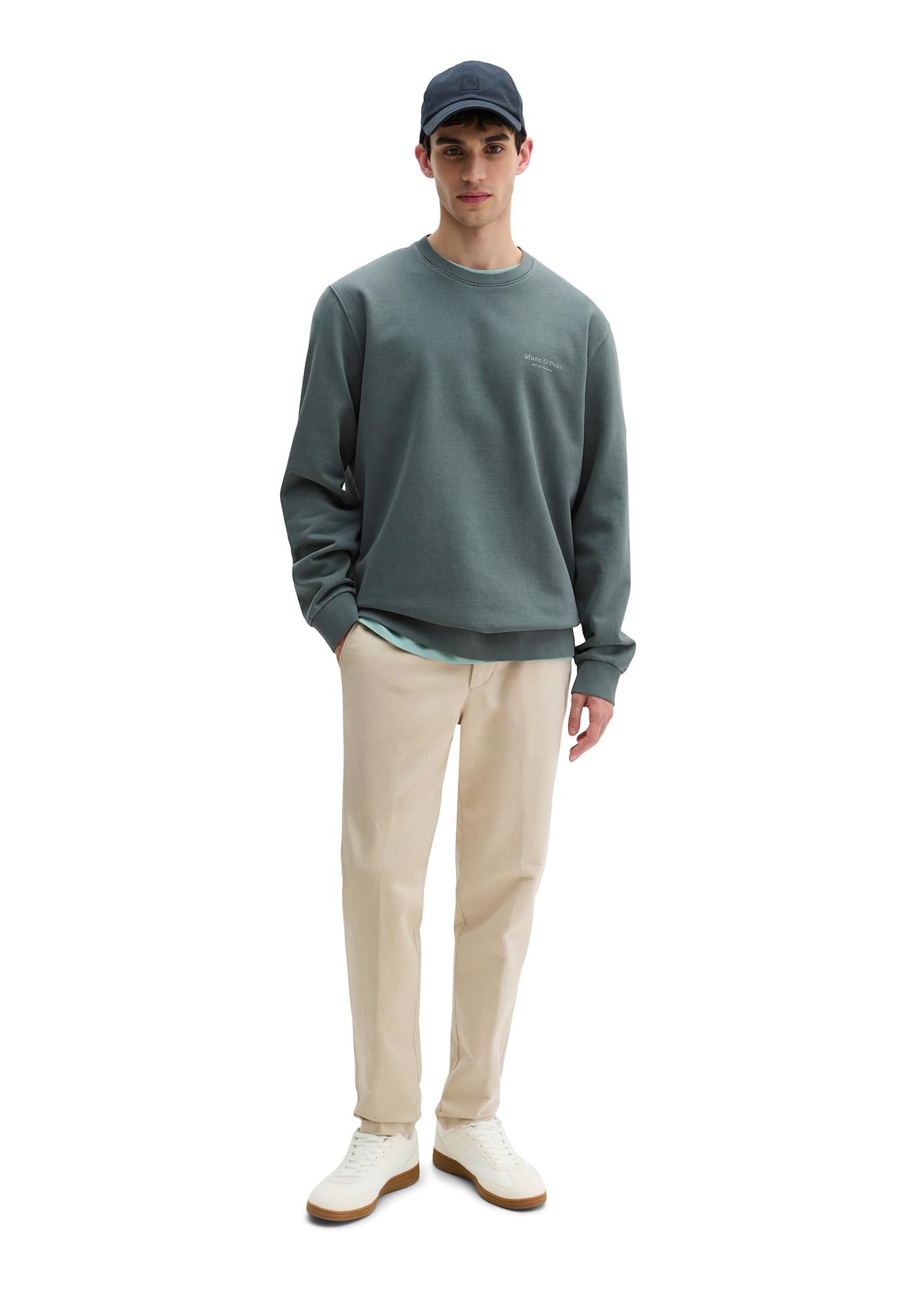 Marc O'Polo Sudadera verde pastel / verde oscuro – imagen 2