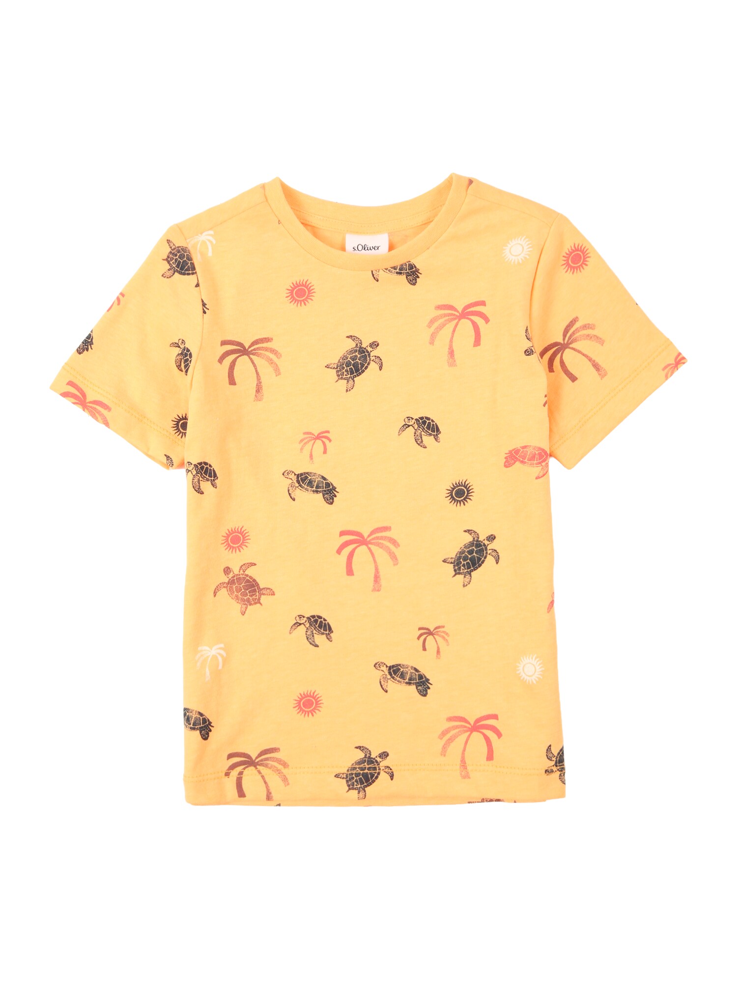 s.Oliver Tricou  bej deschis / maro / portocaliu somon / portocaliu deschis