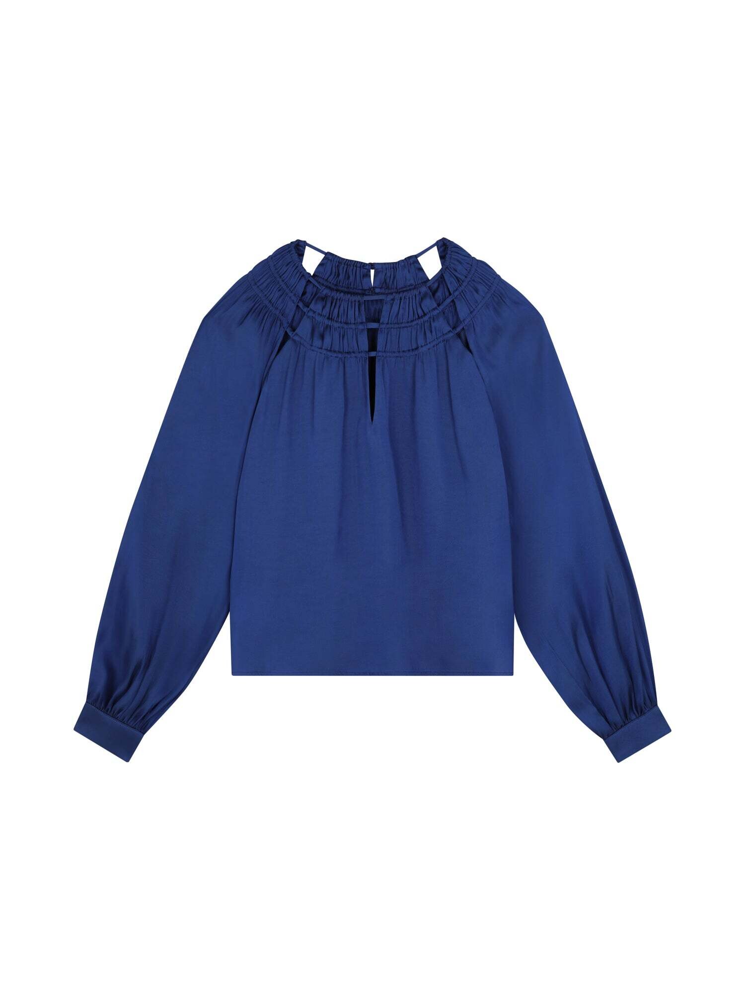 Scalpers Bluză Saten  albastru