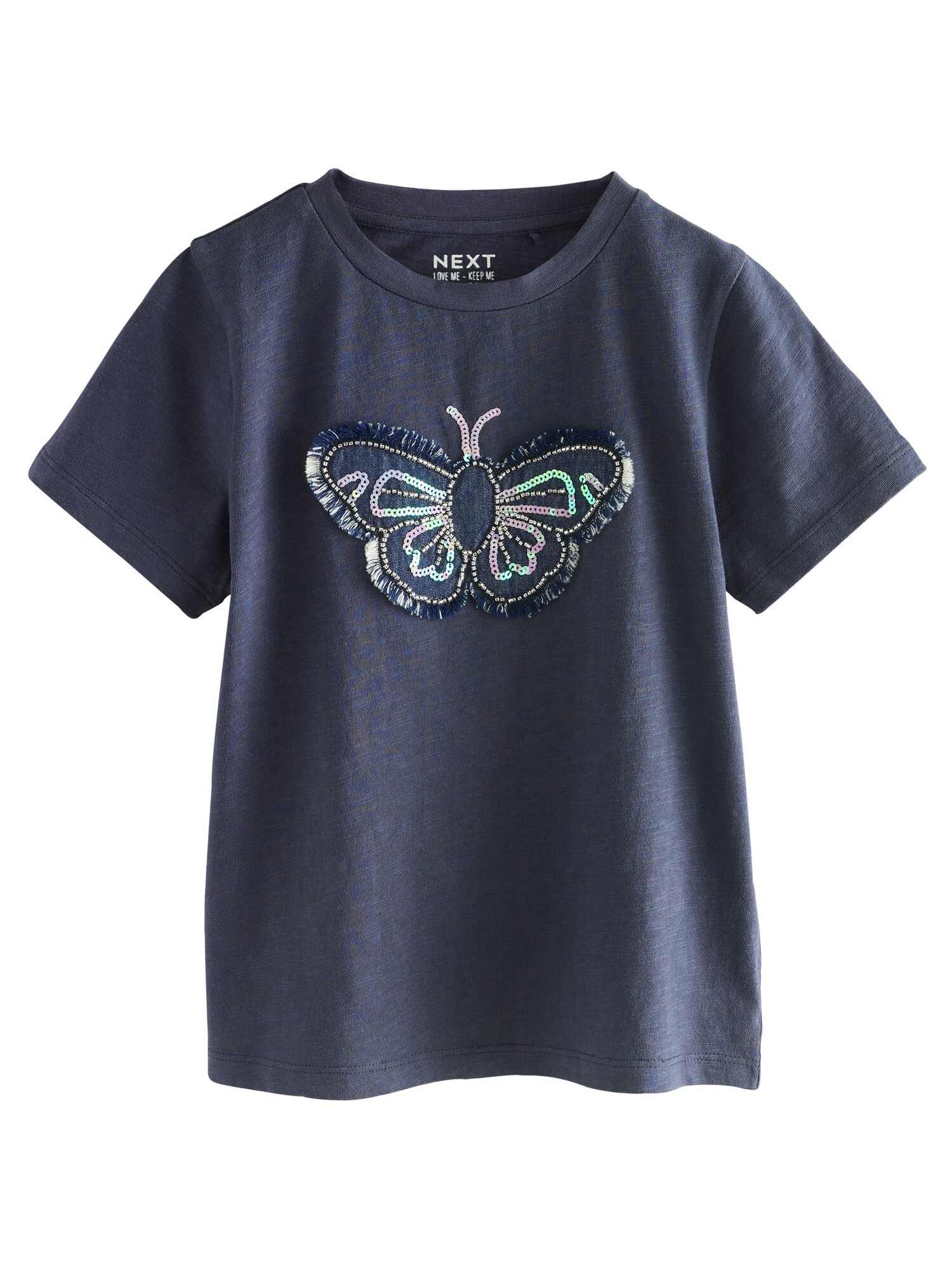 Next Tricou  albastru amestec / transparent / alb