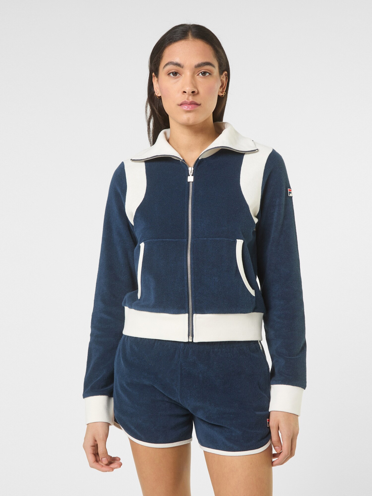FILA Sudadera con cremallera 'ADRIANO fitted towelling track jacket' azul – imagen 1