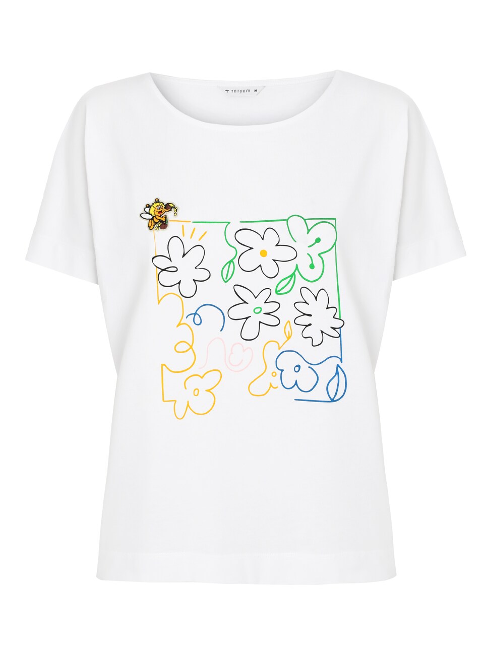 T-shirt 'Lali 1' grön / mörkorange / svart
