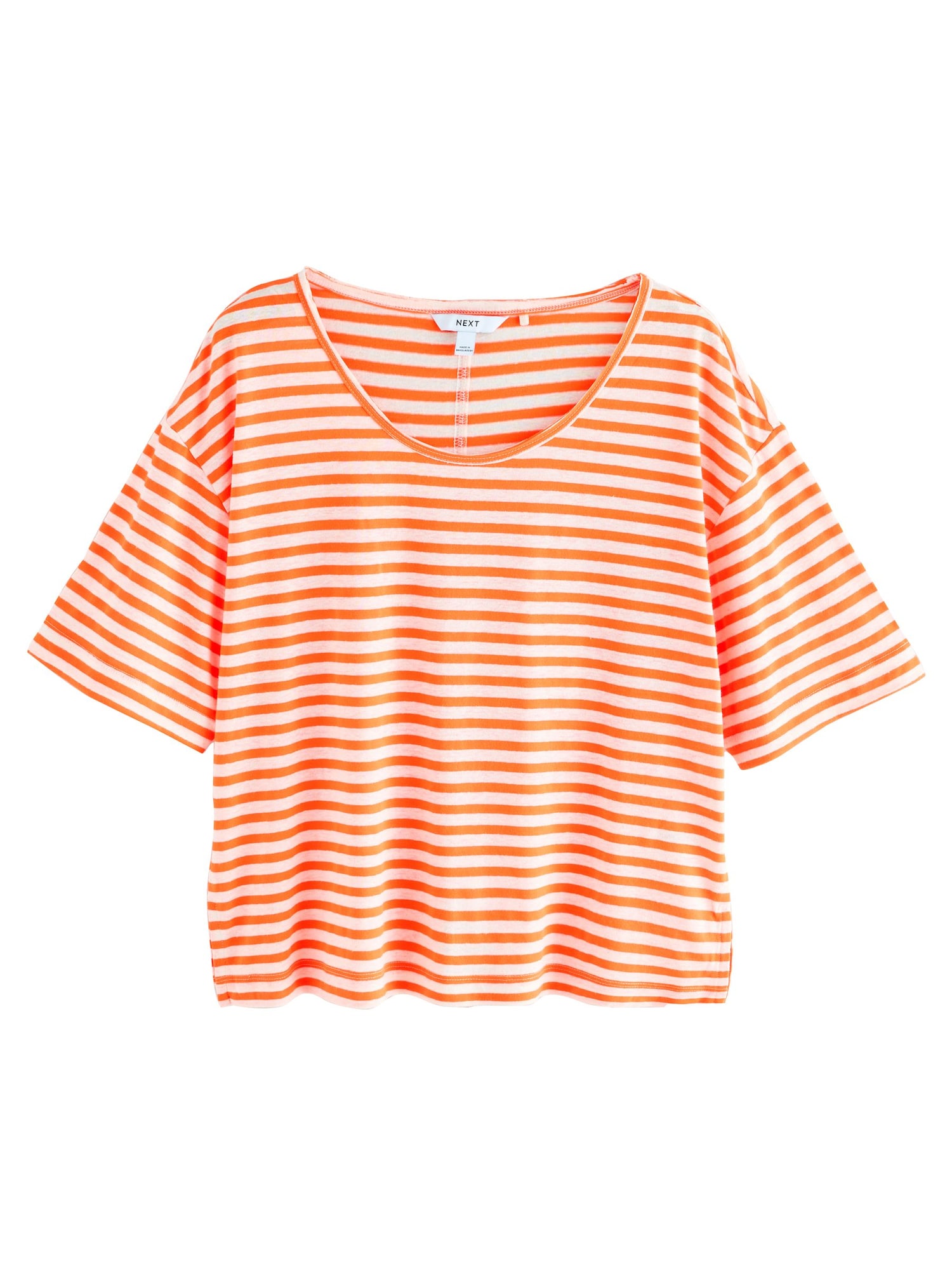 Next Tricou  portocaliu / alb