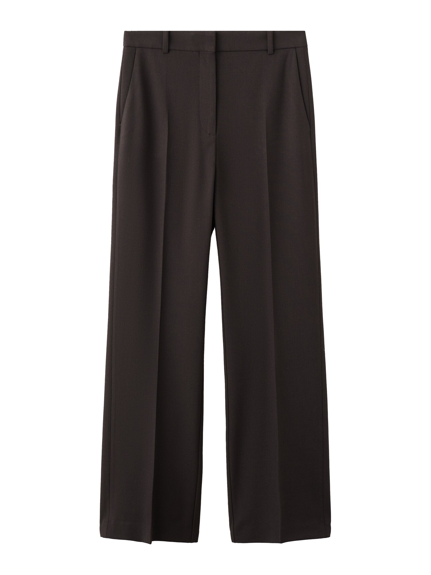 MANGO Pantaloni cu dungă BERGEN  maro închis