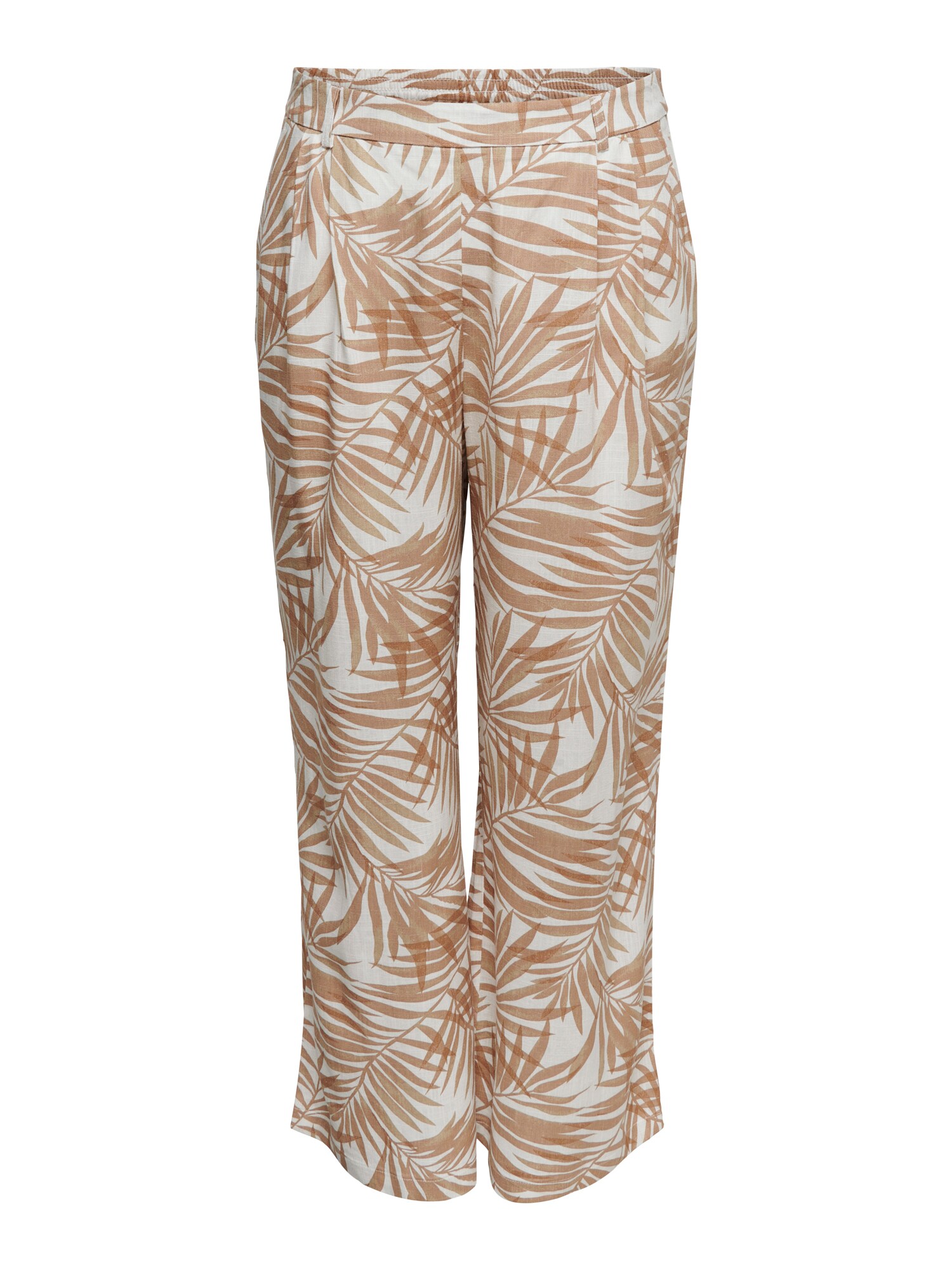 ONLY Carmakoma Pantaloni cutați 'CAREMMIA-SIESTA'  bej / alb