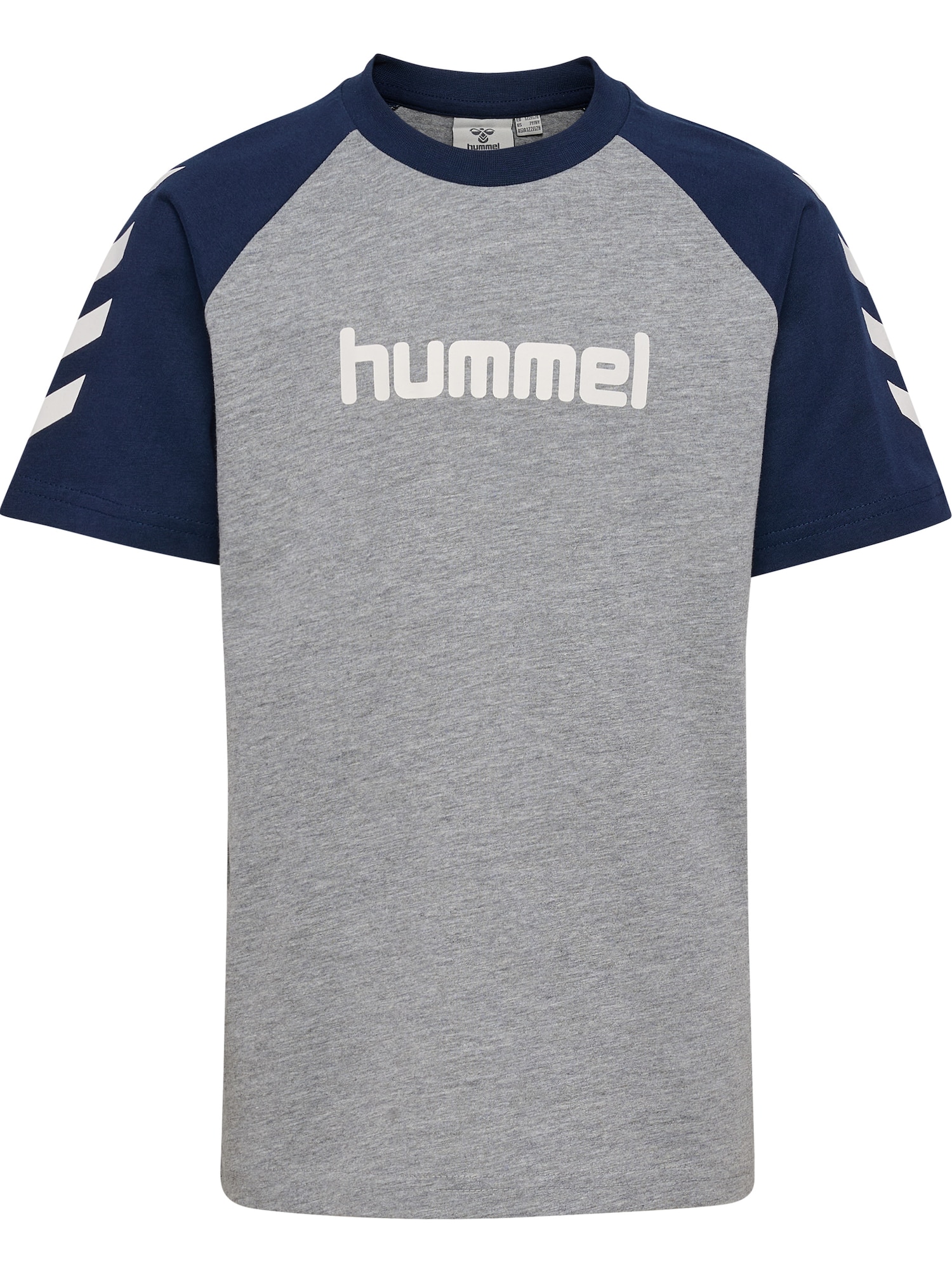 Hummel Tricou bleumarin / gri amestecat / alb