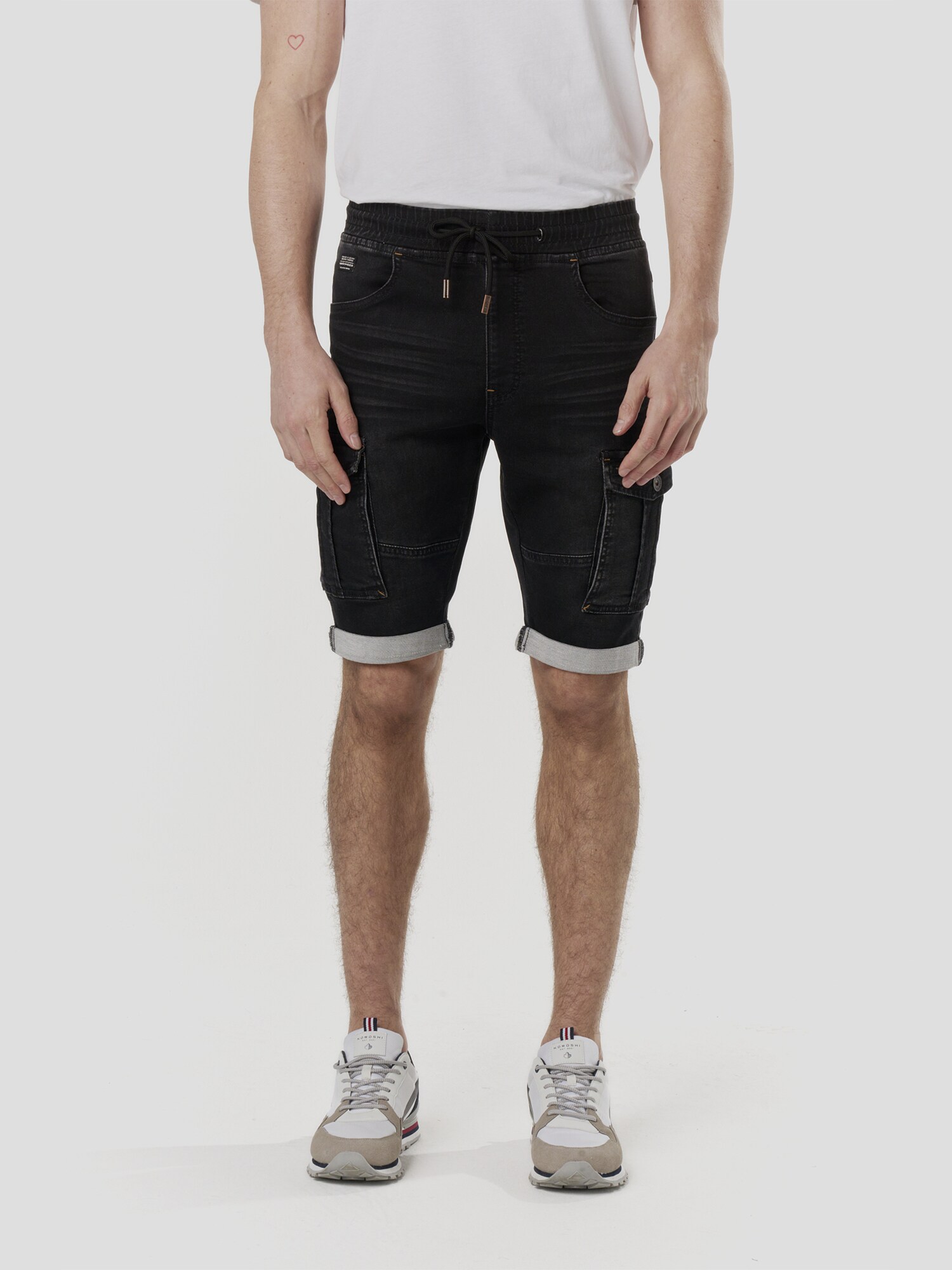 KOROSHI Pantaloni eleganți  negru denim