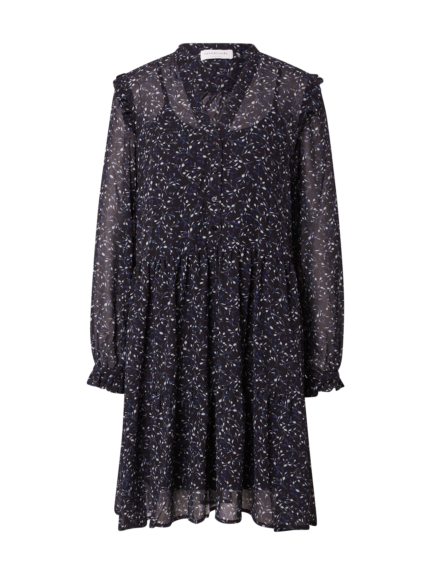 rosemunde Košulja haljina  noćno plava / crna / bijela