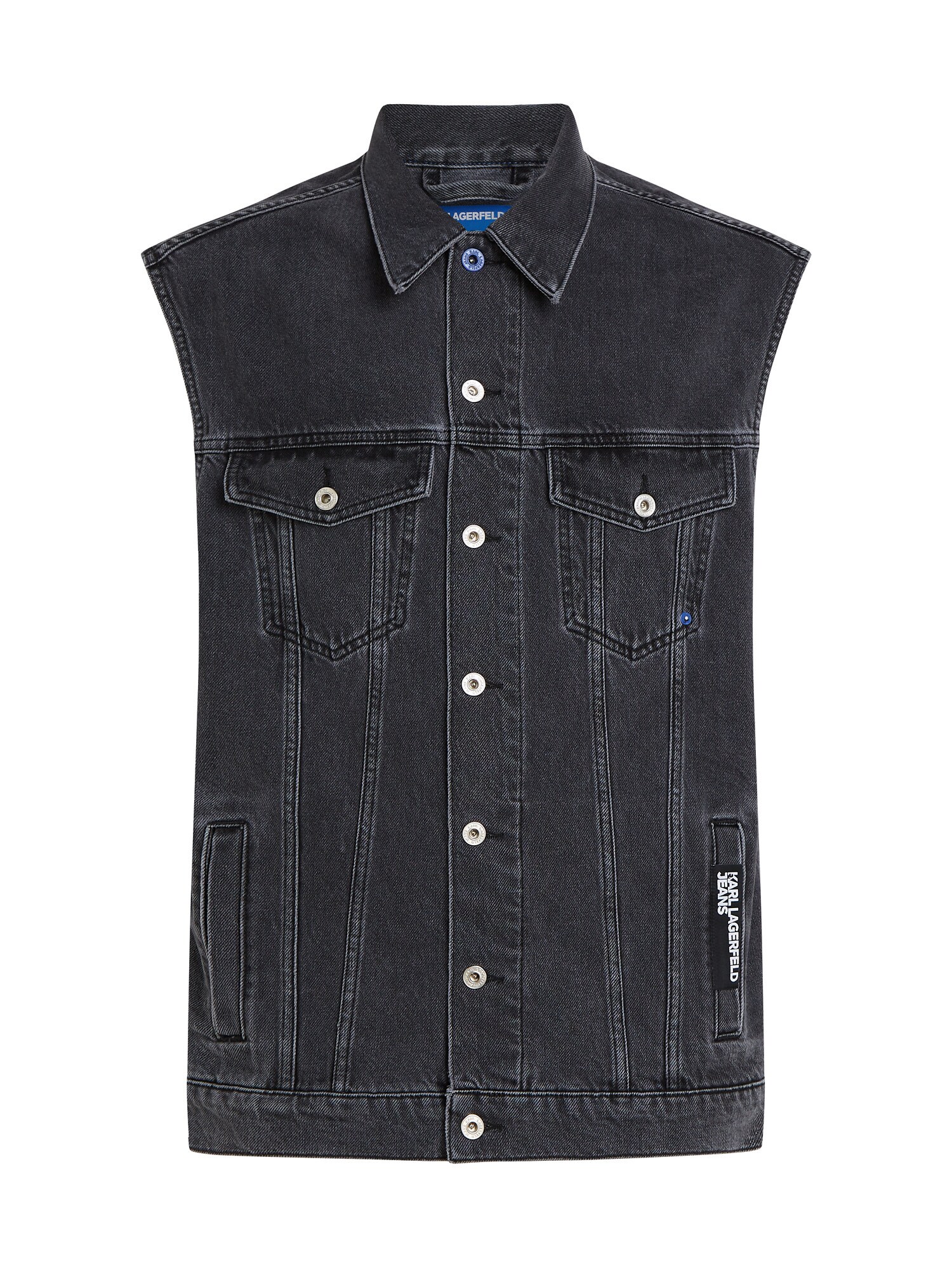 KARL LAGERFELD JEANS Mellény  királykék / fekete / fekete farmer akciós termékkép 1