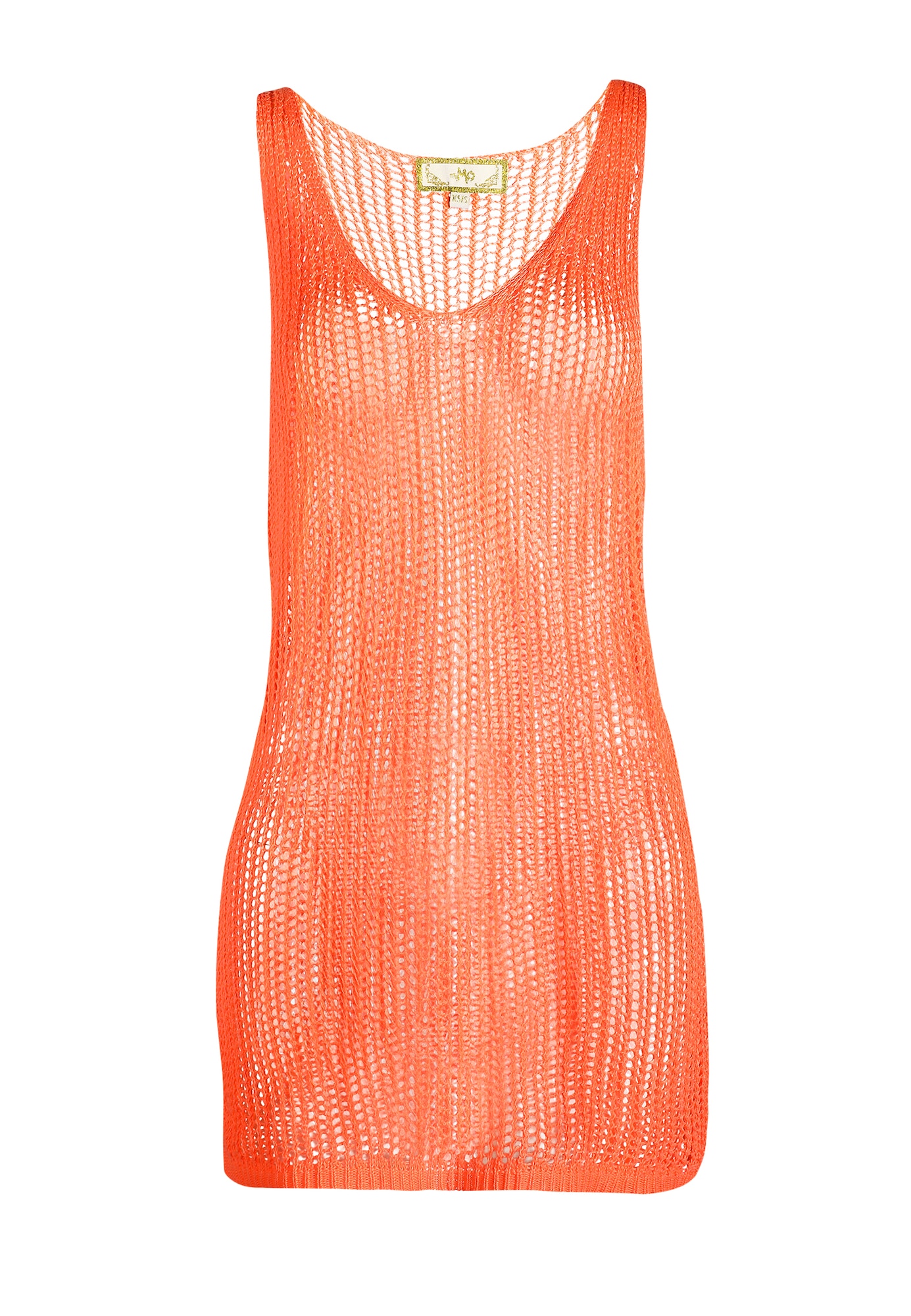 MYMO Megzta suknelė neoninė oranžinė
