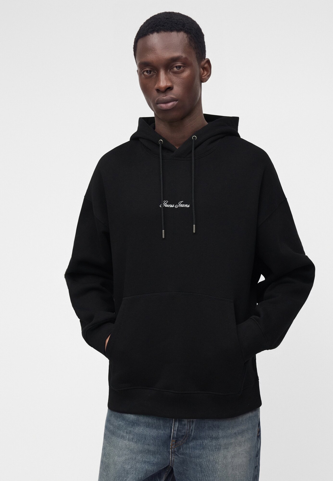 GUESS JEANS Sudadera  negro / blanco – imagen 5