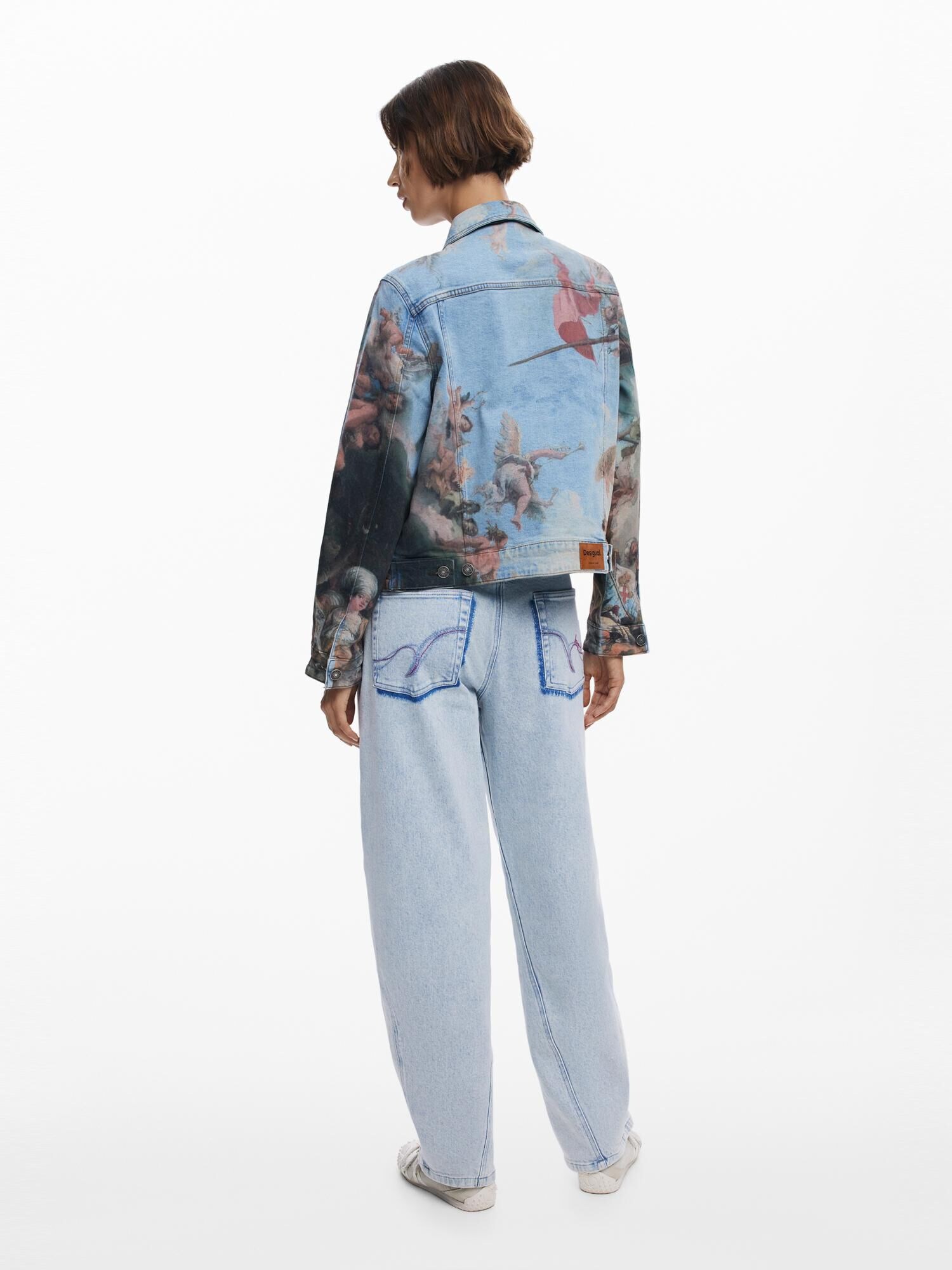 Desigual Prechodná bunda modrá denim / zmiešané farby (obrázok 4)