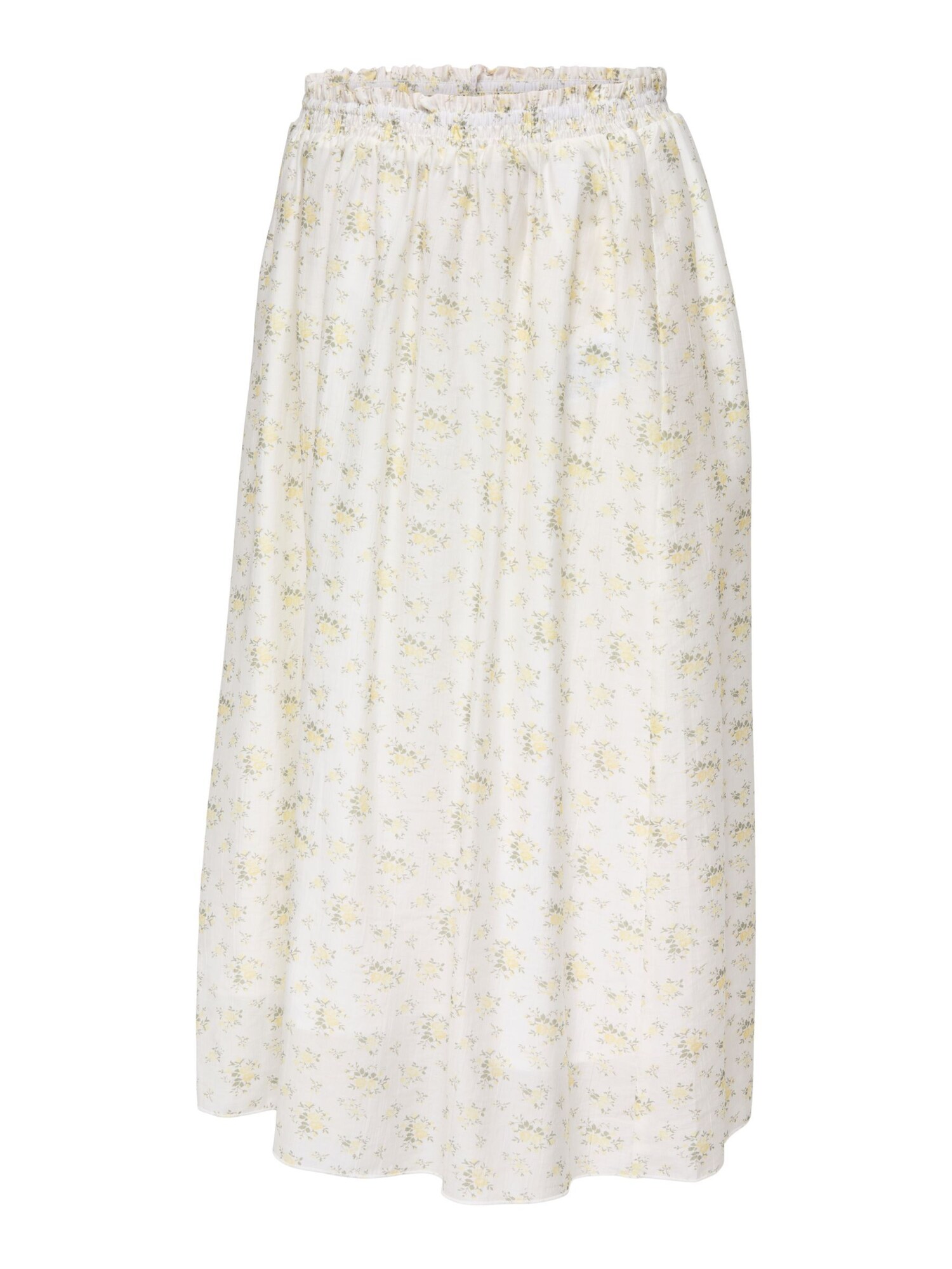 Only Maternity Falda 'OLManna'  amarillo claro / pino / blanco