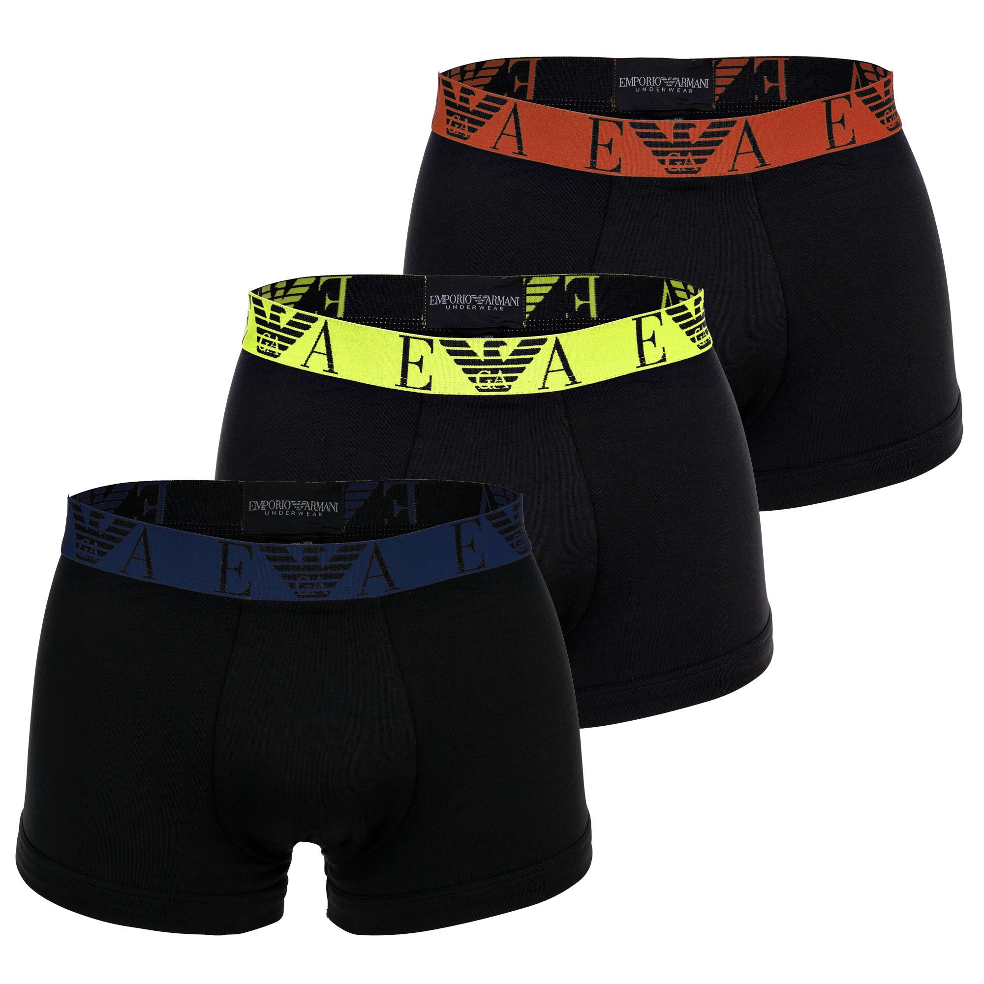 Emporio Armani Boxerky  tmavomodrá / žltá / červená / čierna