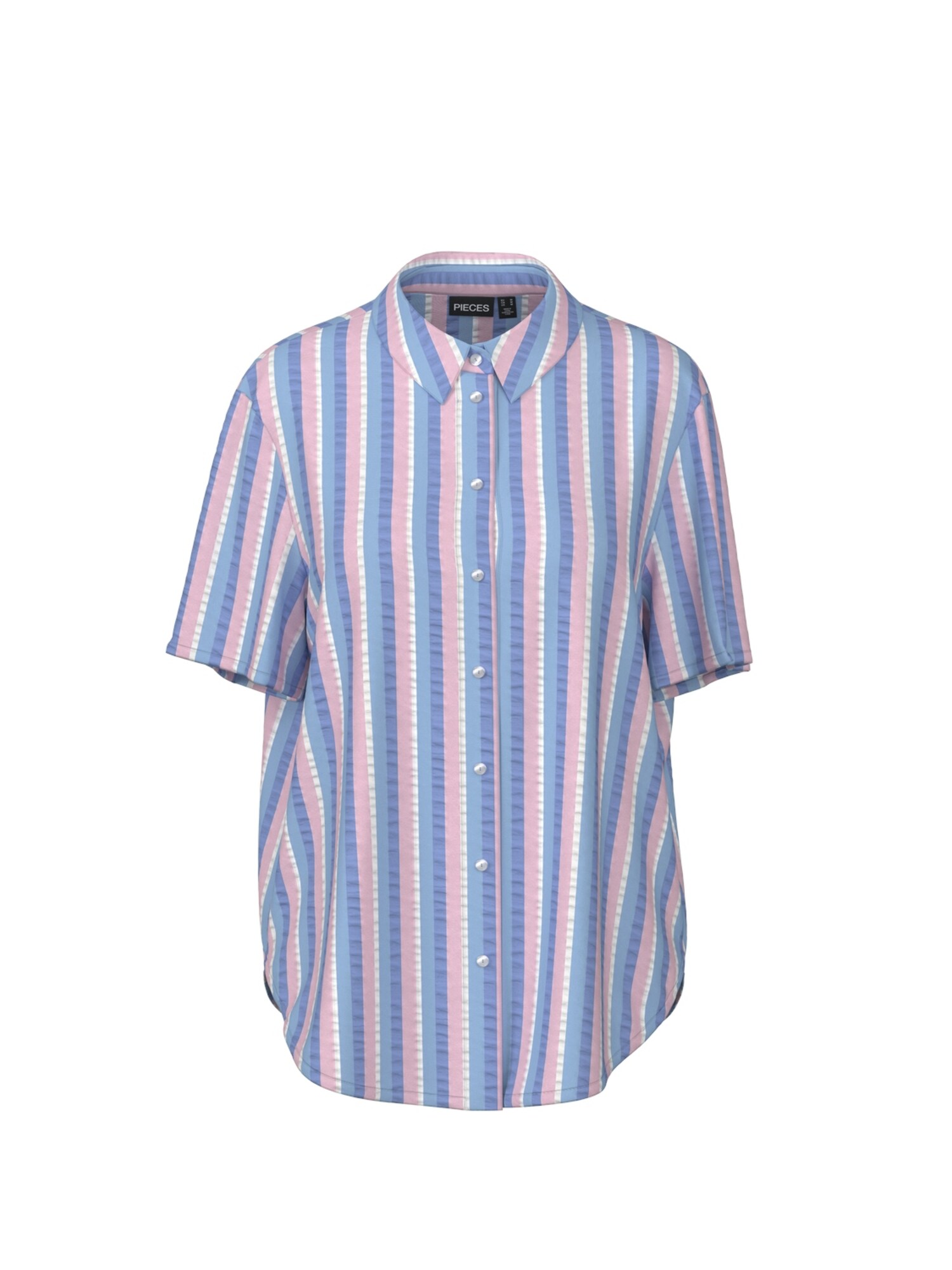 PIECES Bluză PCAitlyn  albastru / albastru deschis / roz deschis / alb