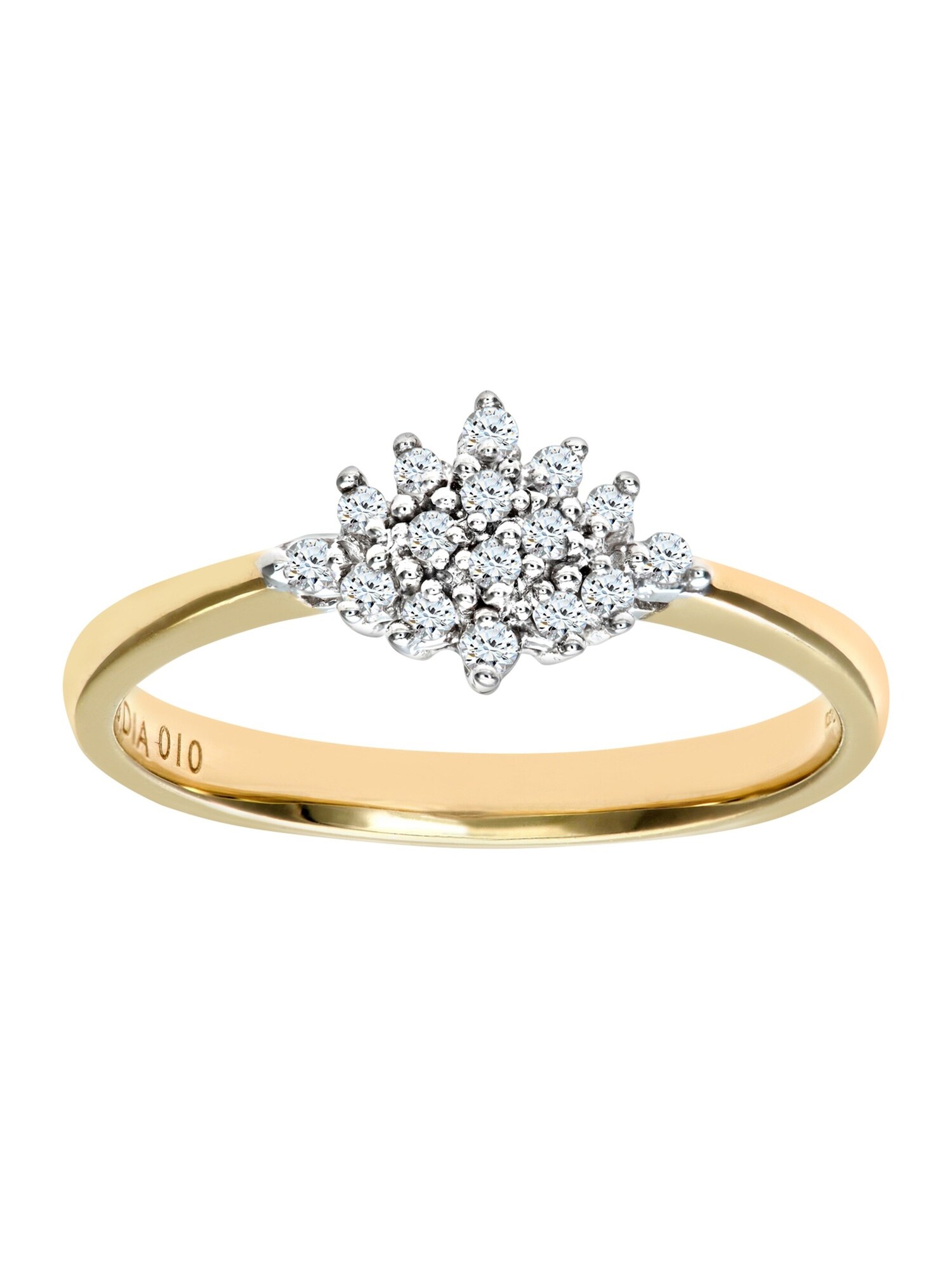 DIAMANT LETERNEL Prsten 'Cluster-Ring aus 375 Gelbgold mit Diamant' zlatna