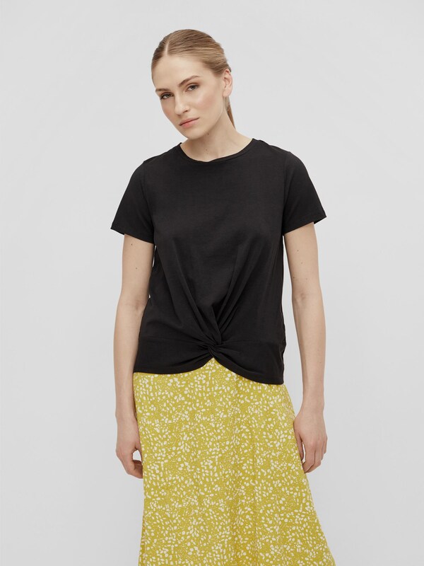 Object Stephanie Kurzarm Knot-Front Top