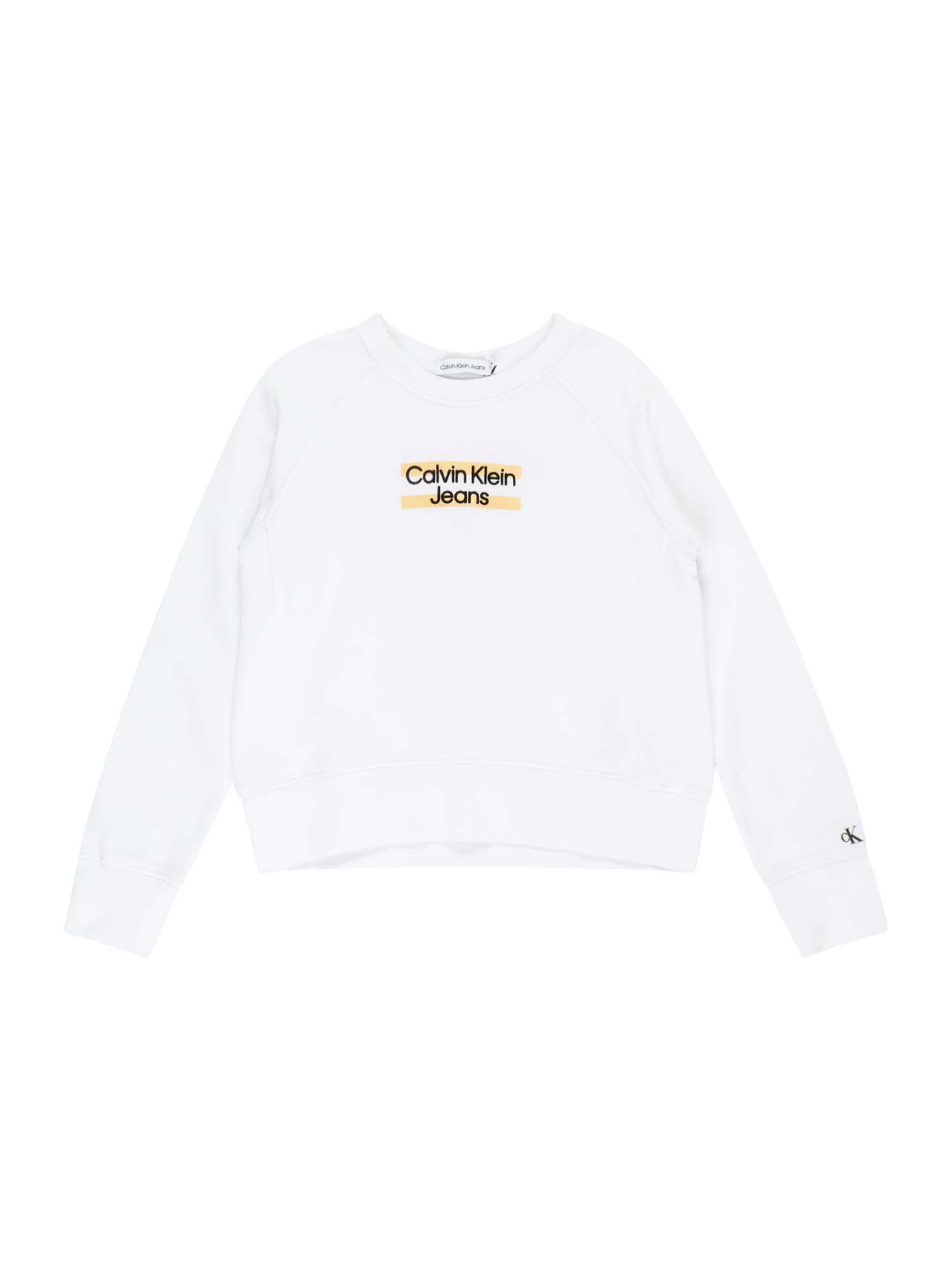 Calvin Klein Jeans Sweater majica 'Hero'  marelica / crna / bijela
