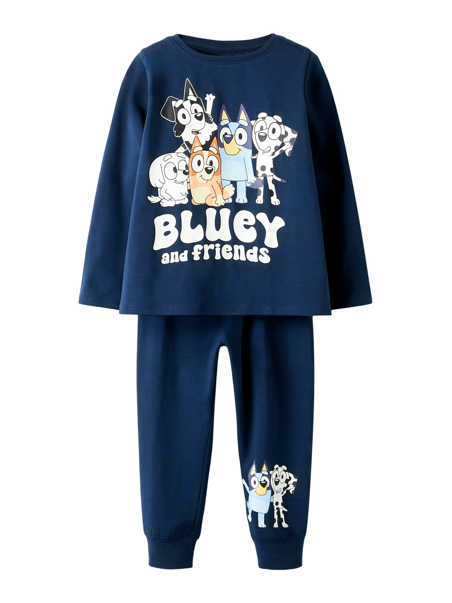 NAME IT Ruhák alváshoz 'NMNAMU BLUEY'  tengerészkék / narancs / fekete / fehér akciós termékkép 1