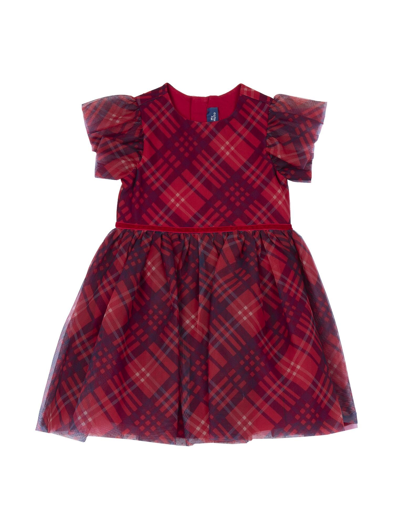 Chicco Rochie  mov închis / roșu / alb