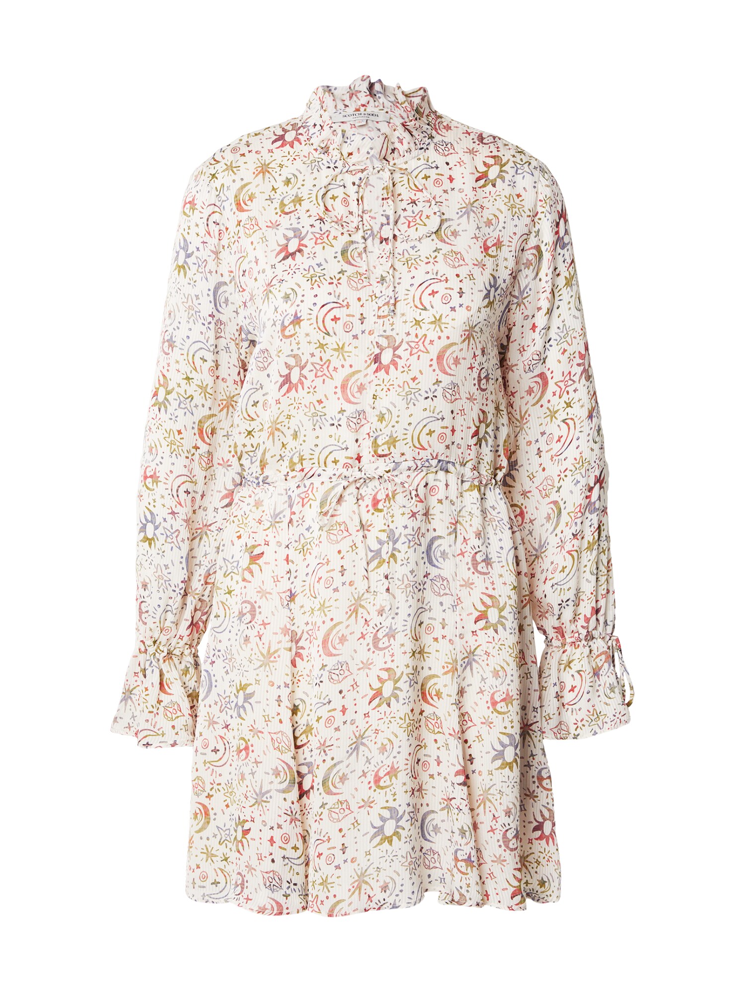 SCOTCH & SODA Rochie  albastru / oliv / roșu deschis / alb murdar