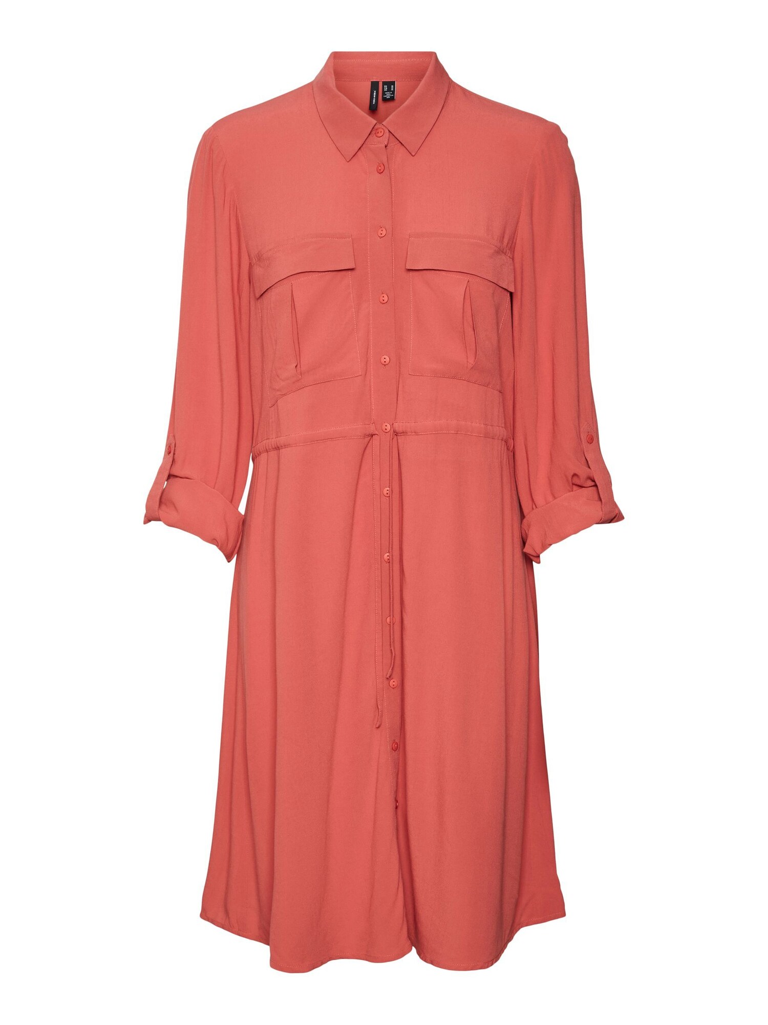 VERO MODA Vestido camisero rojo