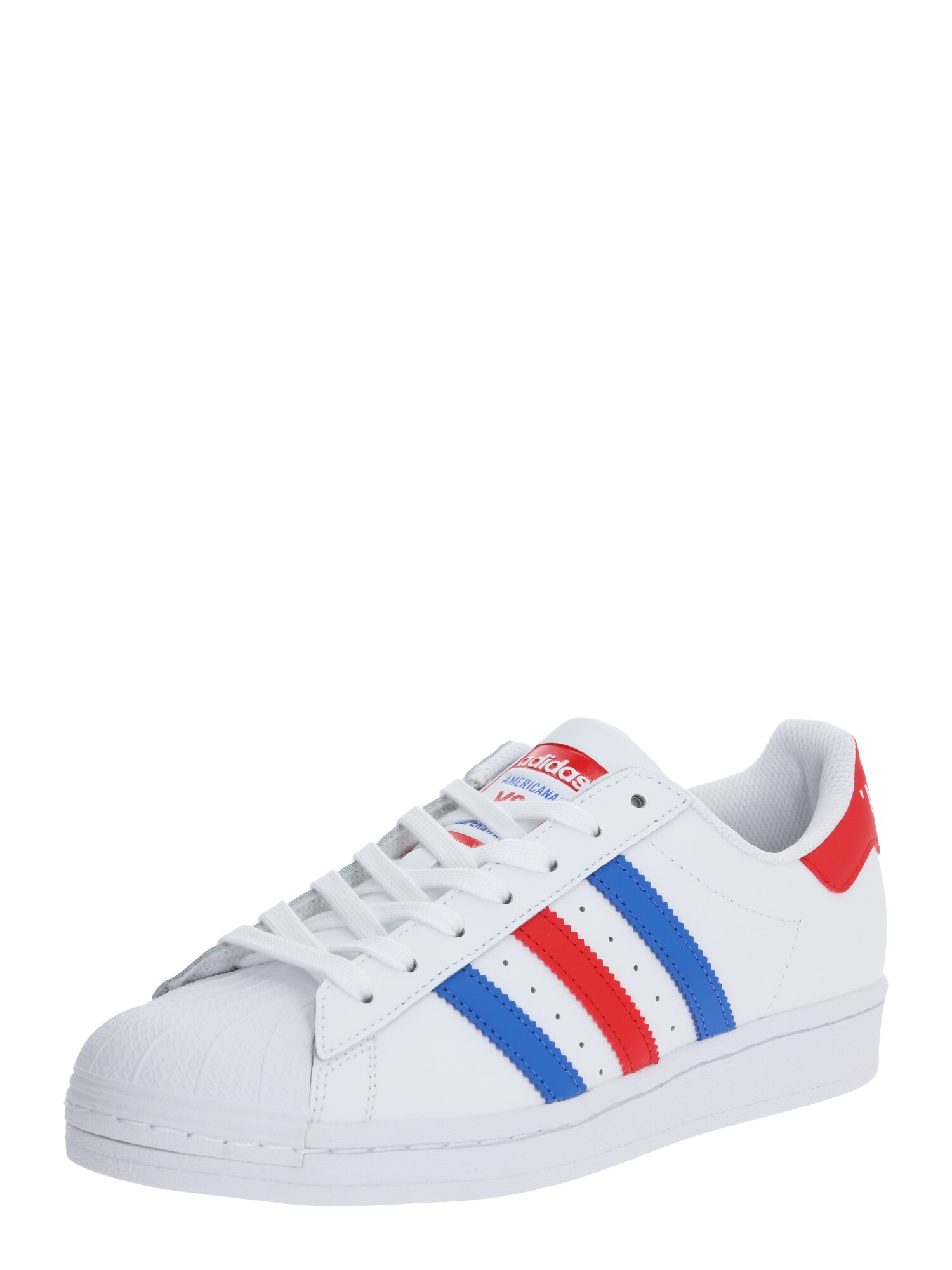 ADIDAS ORIGINALS Sportbačiai be auliuko 'SUPERSTAR'  mėlyna / raudona / balta