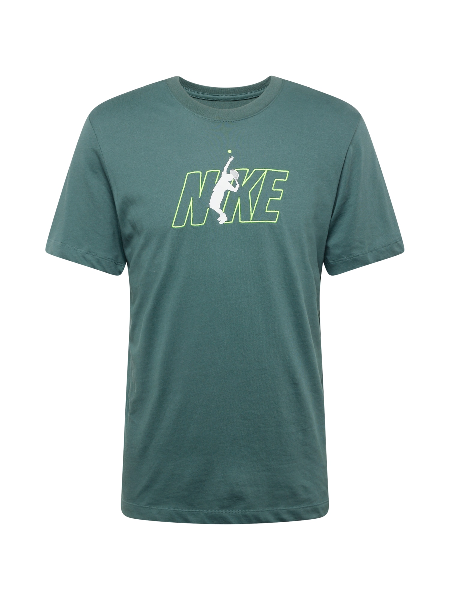 NIKE Sportiniai marškinėliai šviesiai žalia / tamsiai žalia / balta