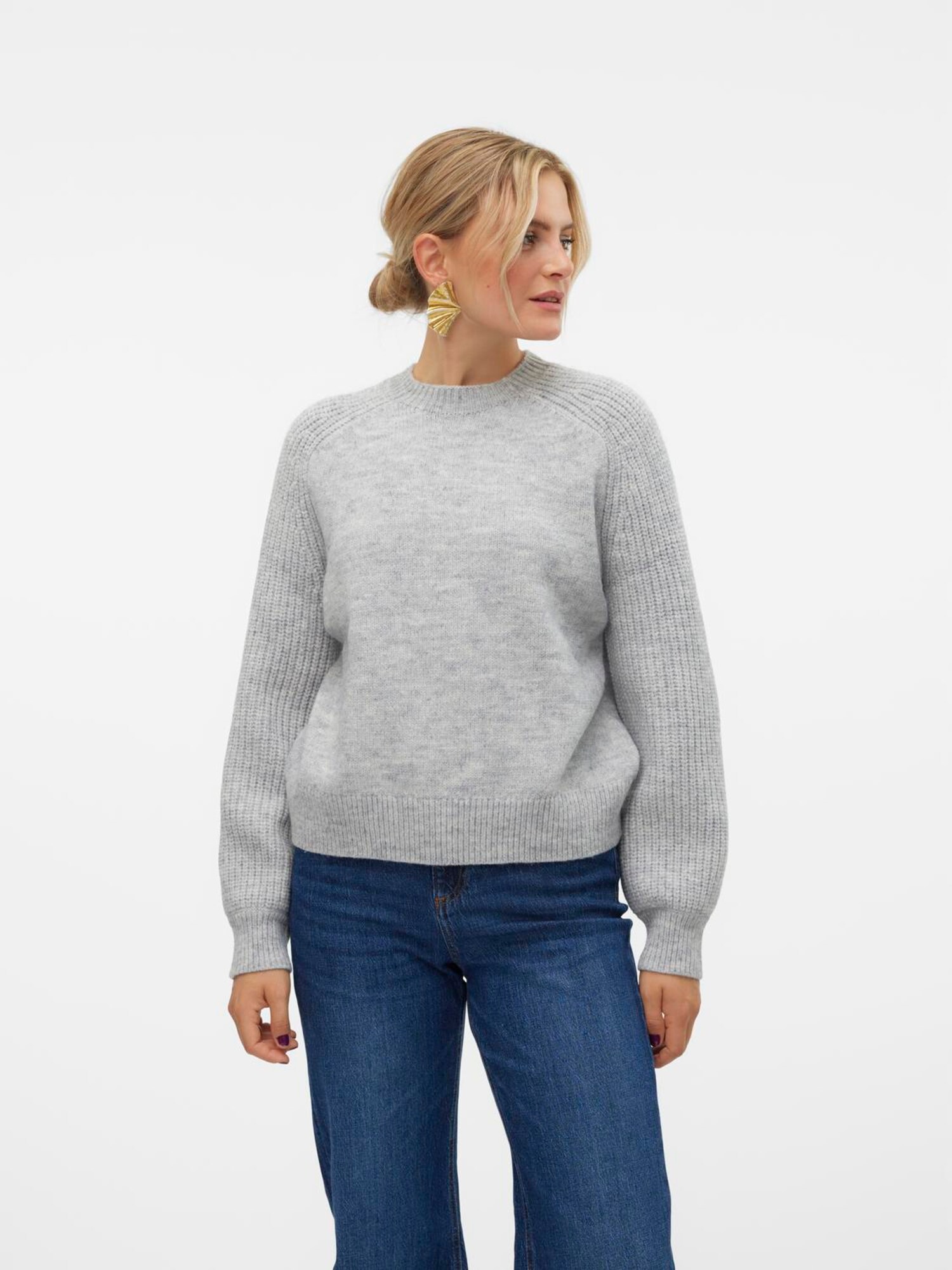 VERO MODA Pulóver 'Enya'  világosszürke termék 2. képe