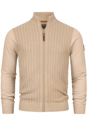 INDICODE JEANS Gebreid vest ‘Cason’ Beige