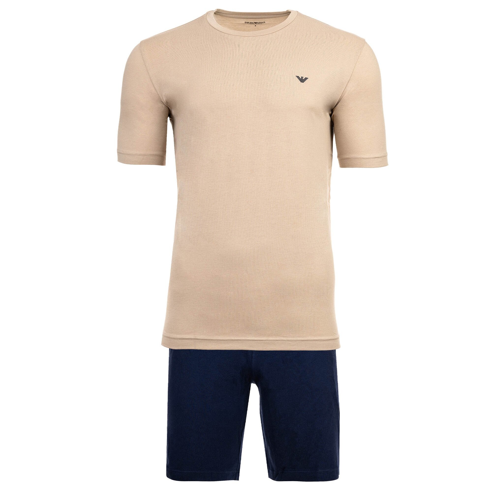 Emporio Armani Pijama corto  beige / negro