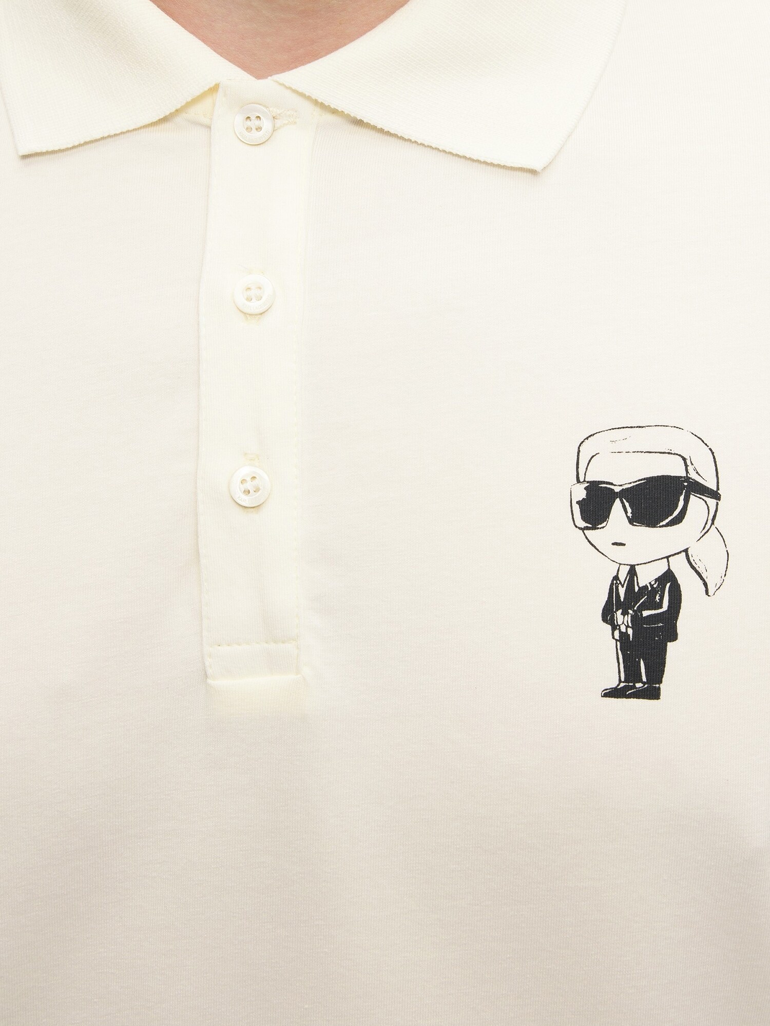 Karl Lagerfeld Camiseta  negro / blanco lana – imagen 3