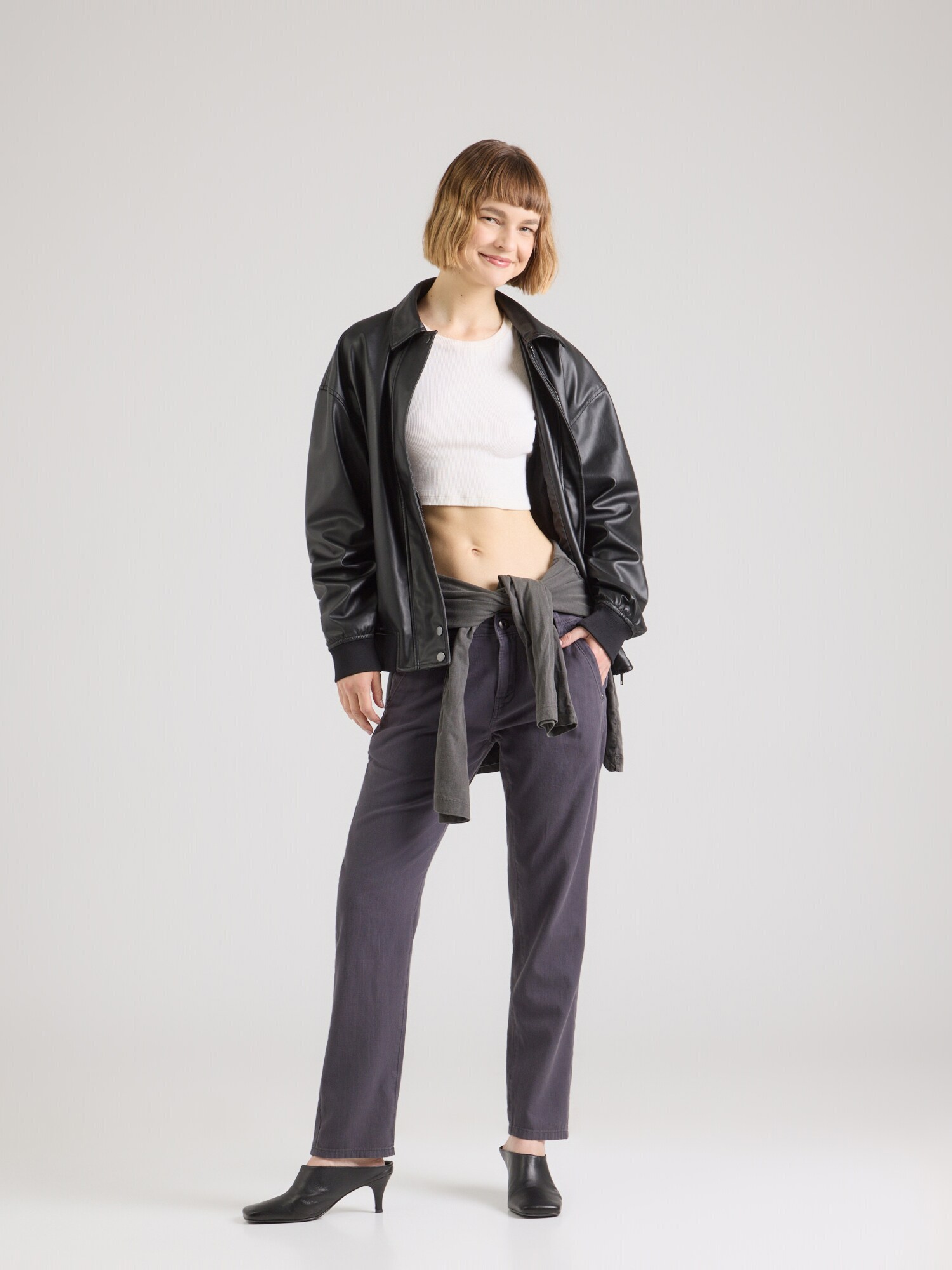 G-STAR Pantalón chino 'Kate'  gris oscuro – imagen 3