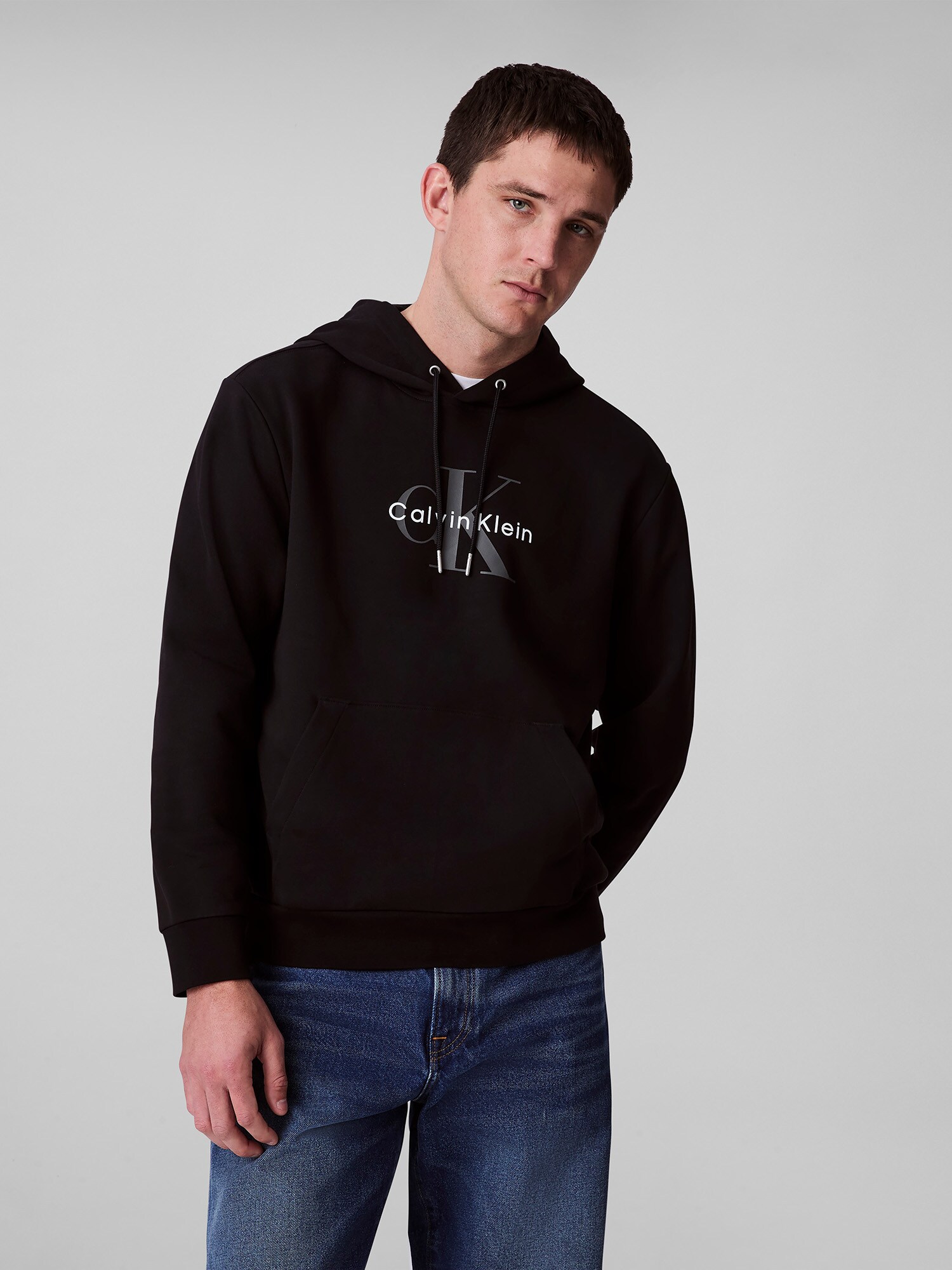 Calvin Klein Jeans Mikina tmavosivá / čierna / šedobiela (obrázok 3)